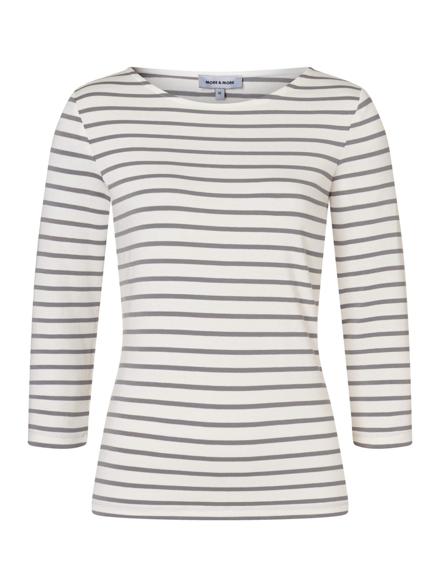 MORE&MORE 3/4-Arm-Shirt stretchiges 3/4 Arm, Streifenshirt günstig online kaufen