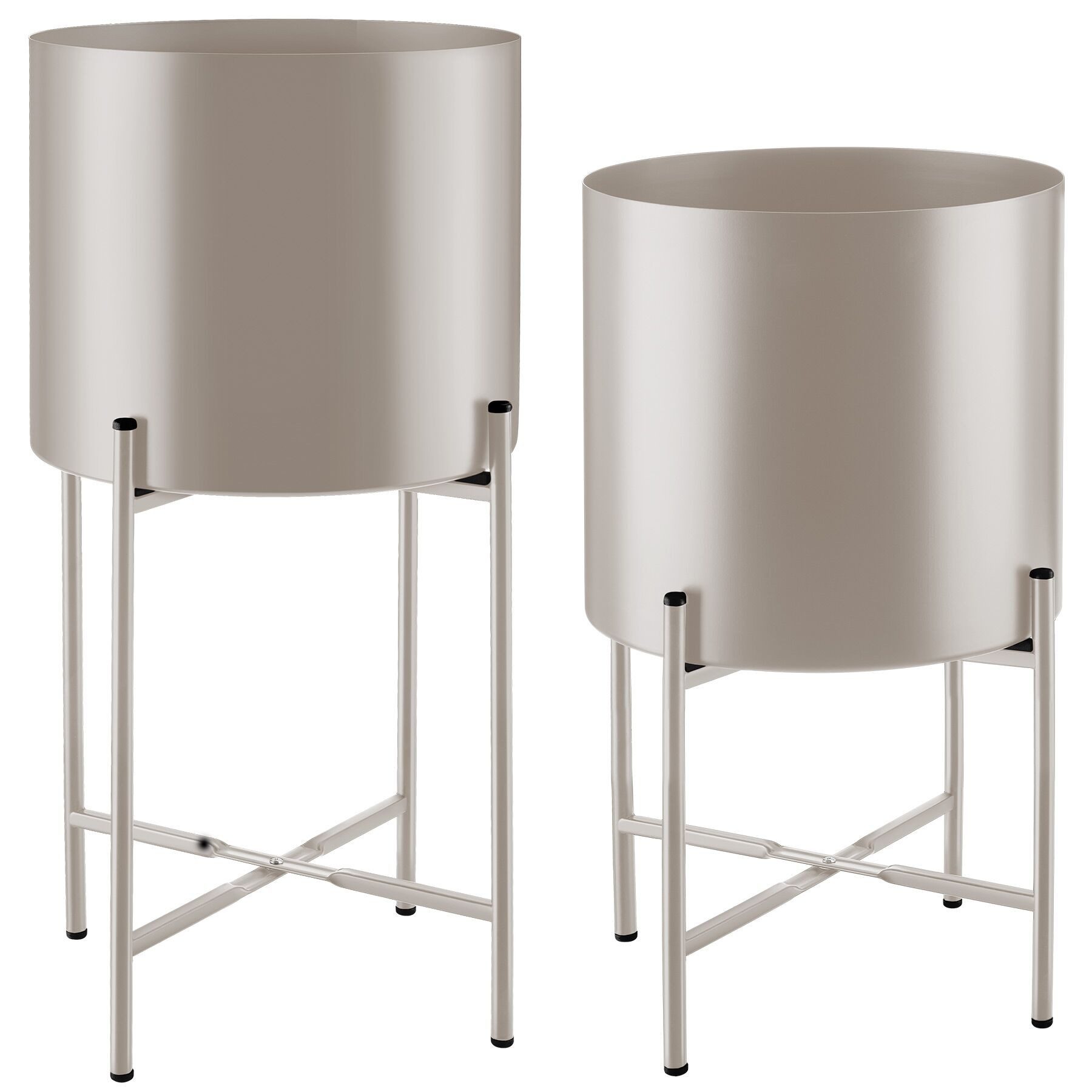 tectake Blumentopf Pflanzenständer, 2-teilig, im Industrial Style