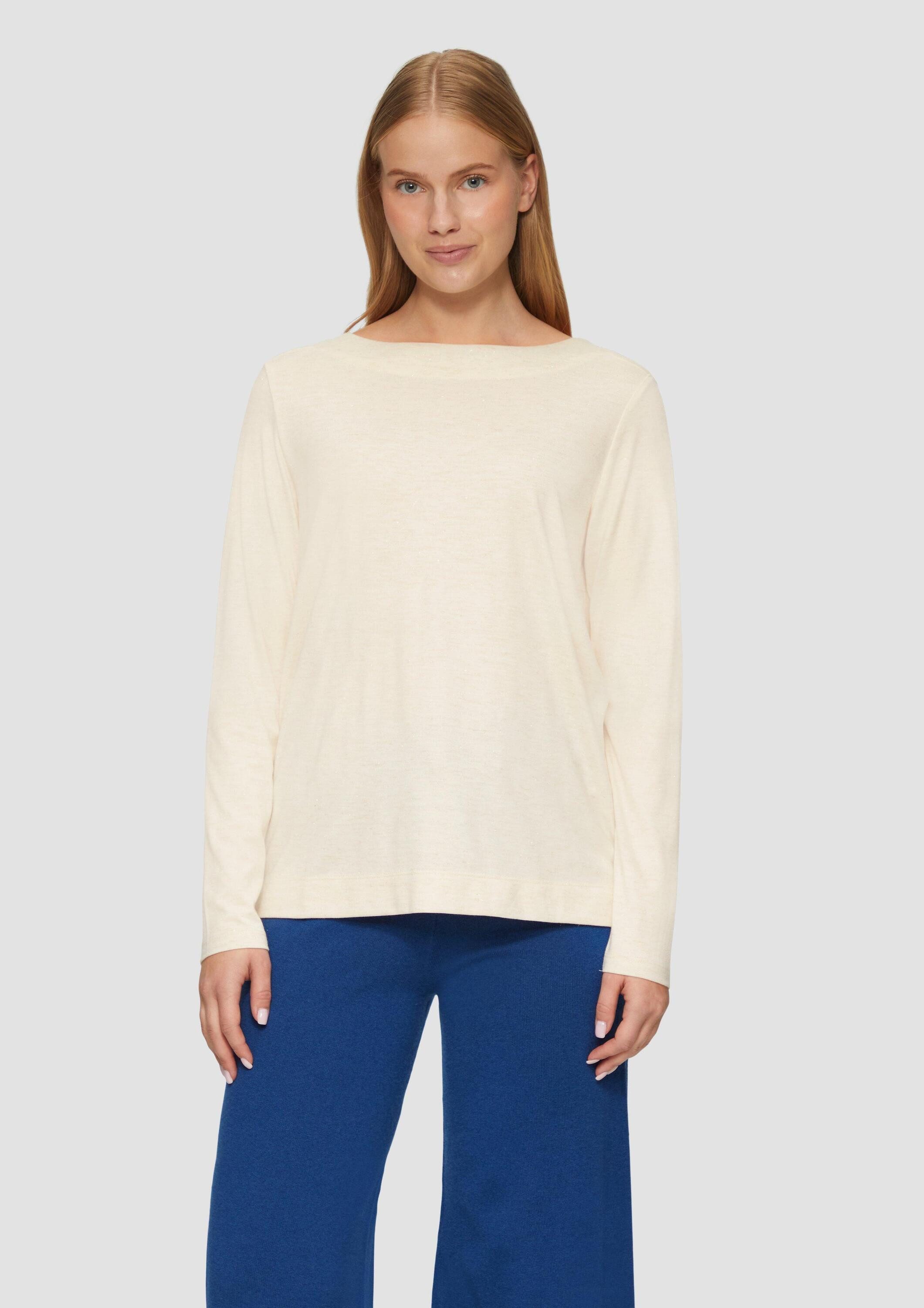 s.Oliver Langarmshirt T-Shirt Langarm-Shirt mit Metallic-Effekt günstig online kaufen