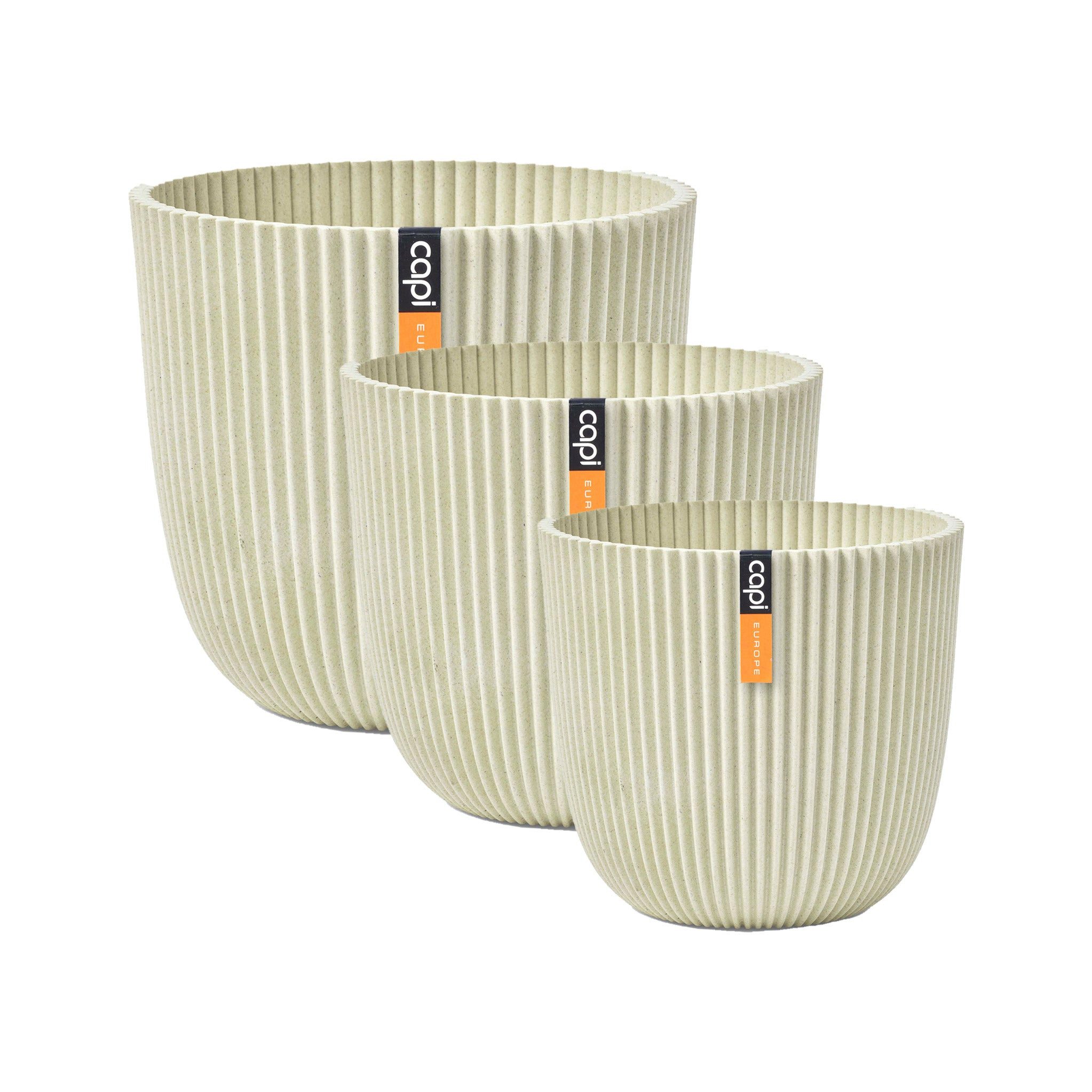 VidaAtHome.de Pflanzkübel CAPI Blumentopf-Set GROOVE ø 16er, 21er, 25er
