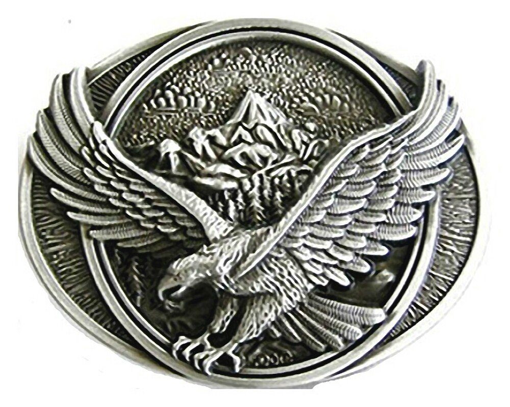 Westernlifestyle Gürtelschnalle Westernbuckle Adler und Gebirge günstig online kaufen