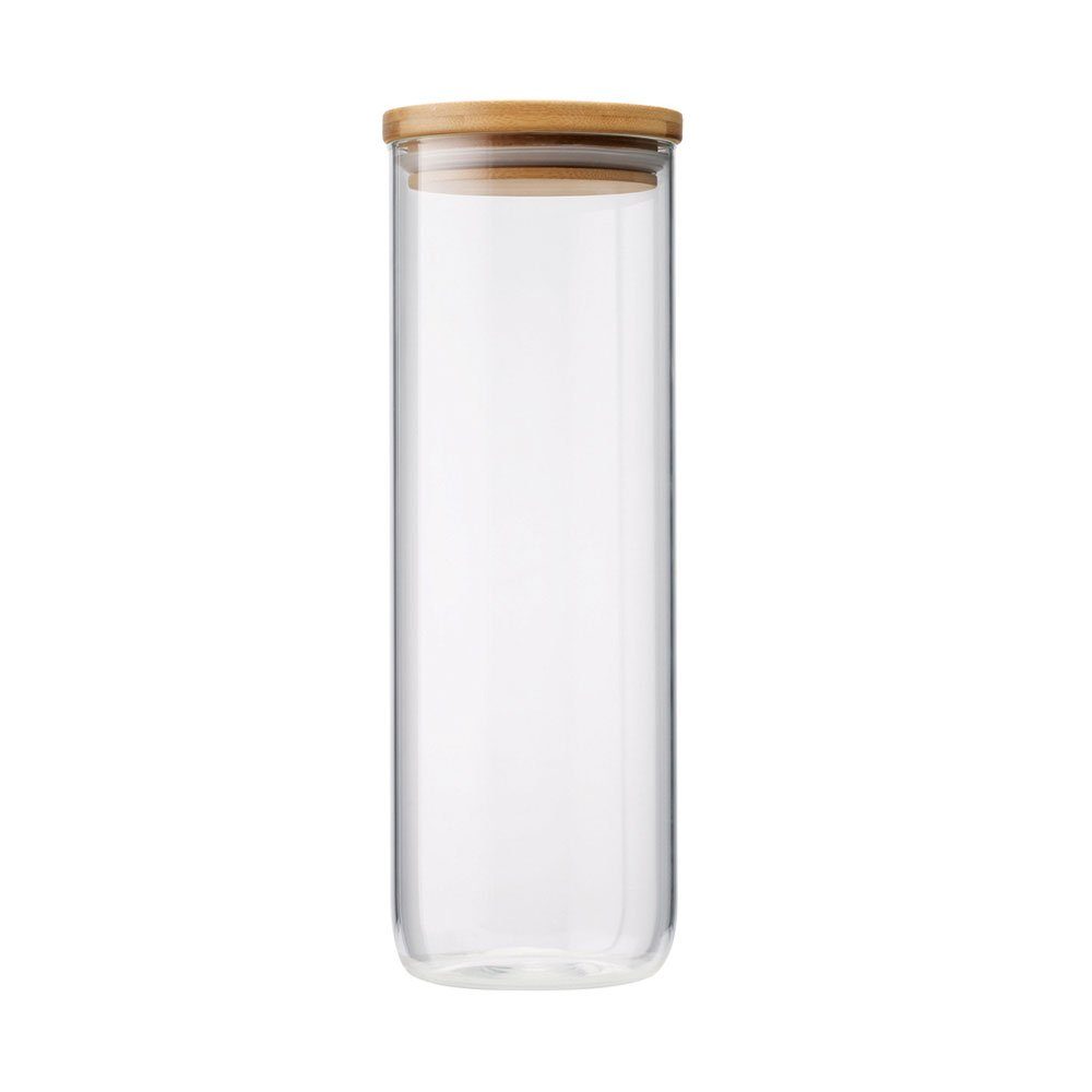 Loveramics Vorratsdose Prep+ Loveramics (Deckel) Vorratsglas Borosilikatglas, Bambus 1750 ml