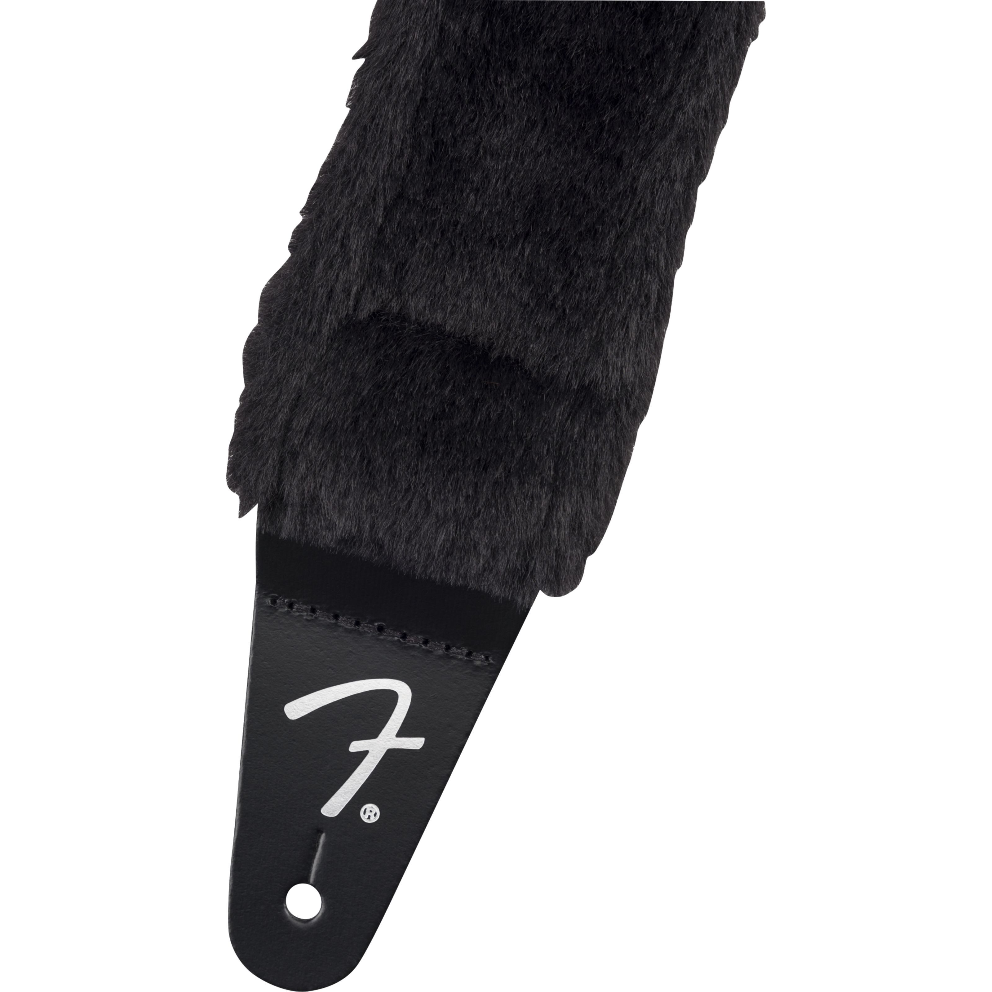 Fender Gitarrengurt, Supersoft Strap "Poodle Plush" Black - Gitarrengurt