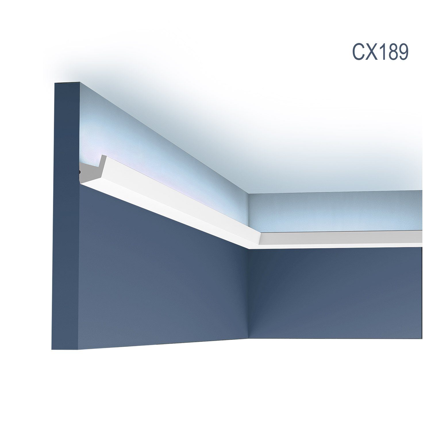 Orac Decor Deckenleiste CX189 AXXENT Eckleiste für Indirekte Beleuchtung 2 m, kleben, Duropolymer®, 1-St., 1 x Stuckleiste, Eckleiste Stuckleiste Profilleiste 2 Meter