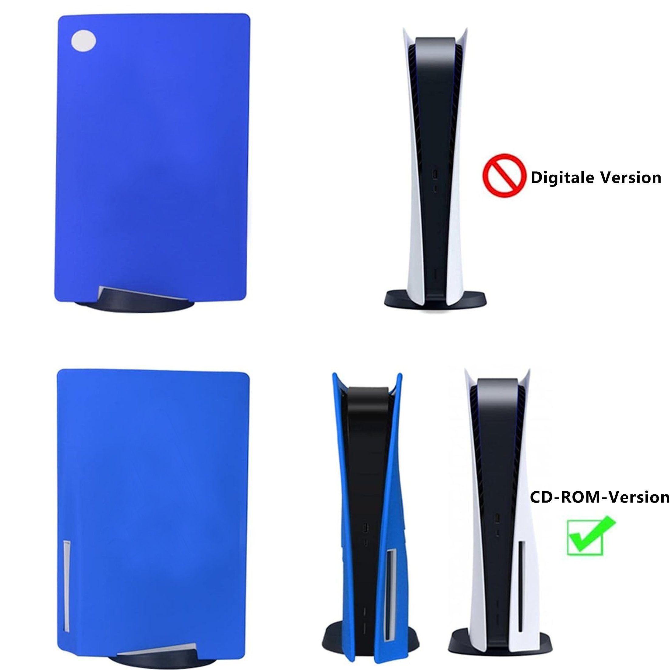 KINSI Silikon Fall für PS5 Optik-Laufwerk, PS5 Zubehör, leicht anzuwenden PlayStation 5-Controller (Staubschutzhülle, PS5 Konsole Fall Schutzhülle)