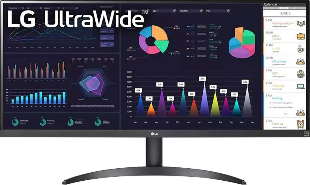 LG 34WQ500 LED-Monitor (87 cm/34 ", 2560 x 1080 px, UWFHD, 5 ms Reaktionszeit, 100 Hz, IPS)