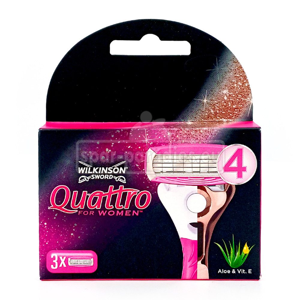 Wilkinson Rasierklingen Wilkinson Quattro for Women Rasierklingen, 3er Pack