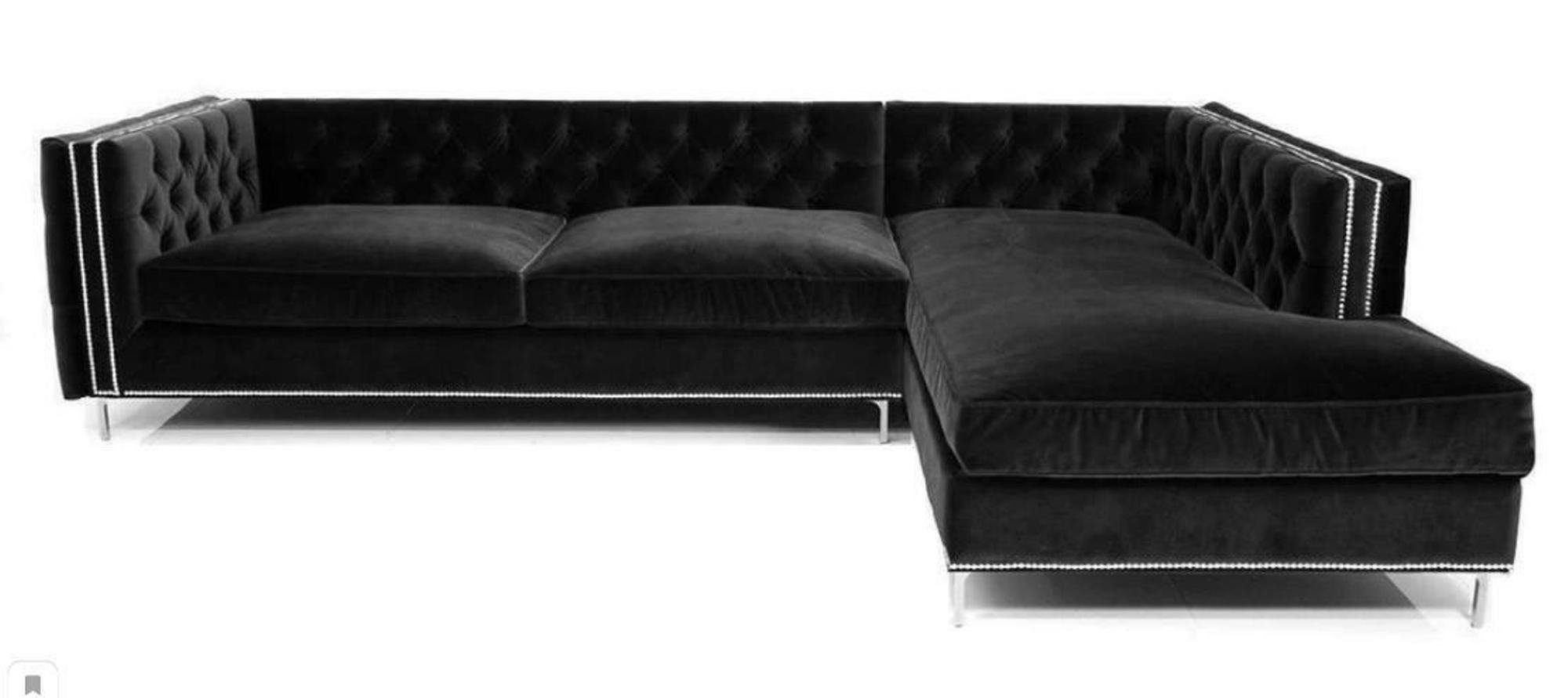 JVmoebel Ecksofa Luxriöse Blaue L-Form Couch modernes Ecksofa Polstermöbel Neu, Made in Europe Grau