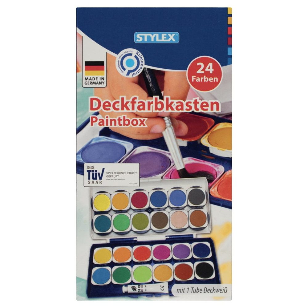 Schulheft Stylex - Deckfarbkasten mit 24 Farben