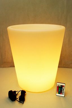 Arnusa Blumentopf LED Blumenkübel PL124 (beleuchteter Blumentopf), RGB Farbwechsel mit Fernbedienung