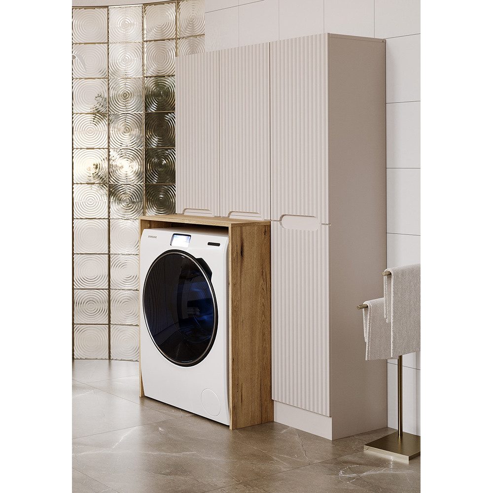 Lomadox Waschmaschinenumbauschrank NEWPORT-56-EVOKE 70 cm breit, in Eiche
