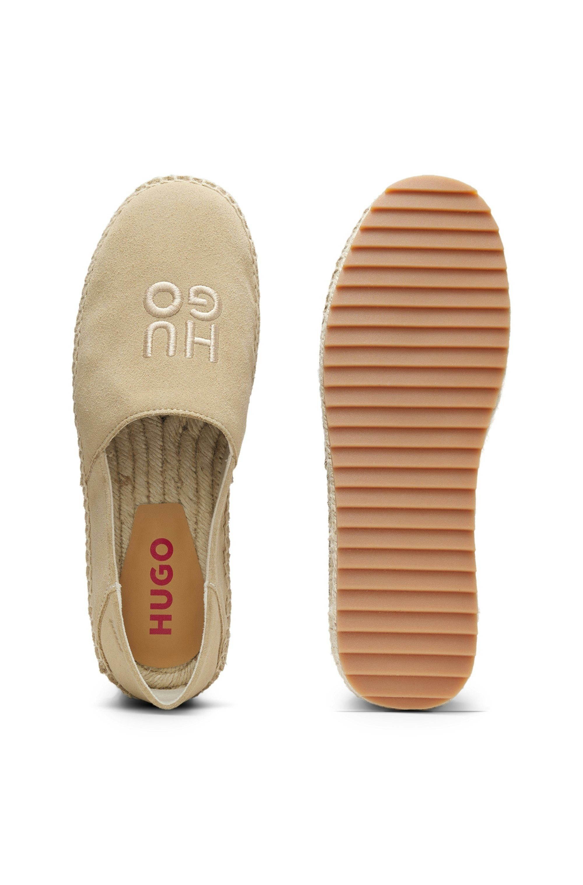 HUGO Slipper Sommerschuh, Schlupfschuh, Espadrilles im Mokassin-Style