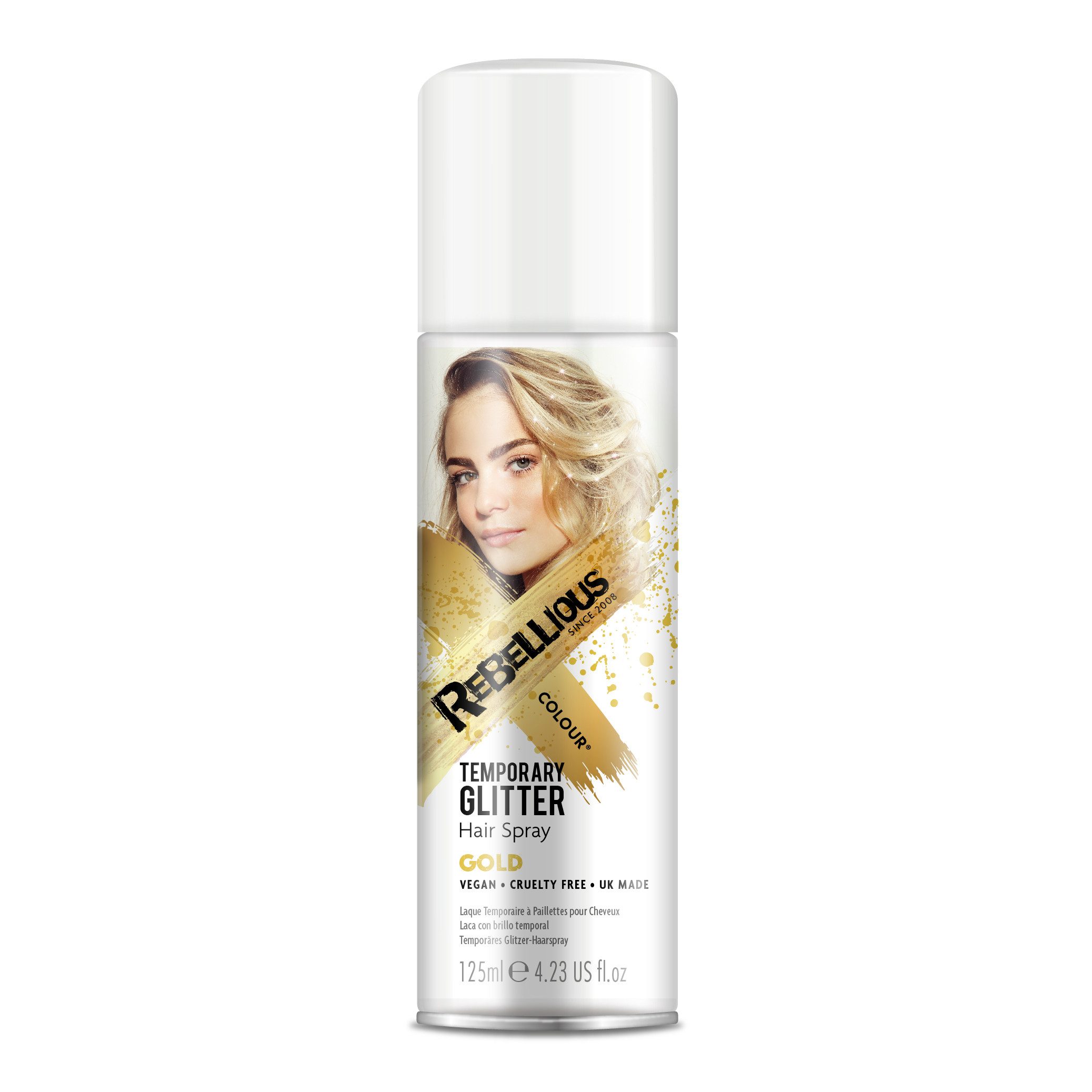 Orlob Haarfarbe Haarspray Glitzer Color Hair Spray farbiges Haar Sprühdose Farben, Vegan