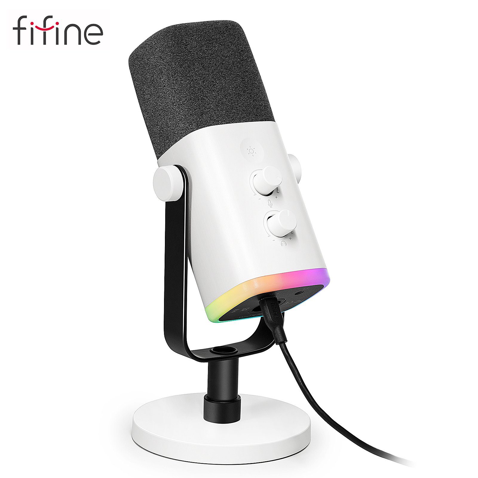 FIFINE Streaming-Mikrofon XLR Mikrofon Dynamisch für Streaming Podcast Studio, USB Microphone, mit Stummschalttaste, für Gaming PC PS4/5 Mac Mixer Soundkarten