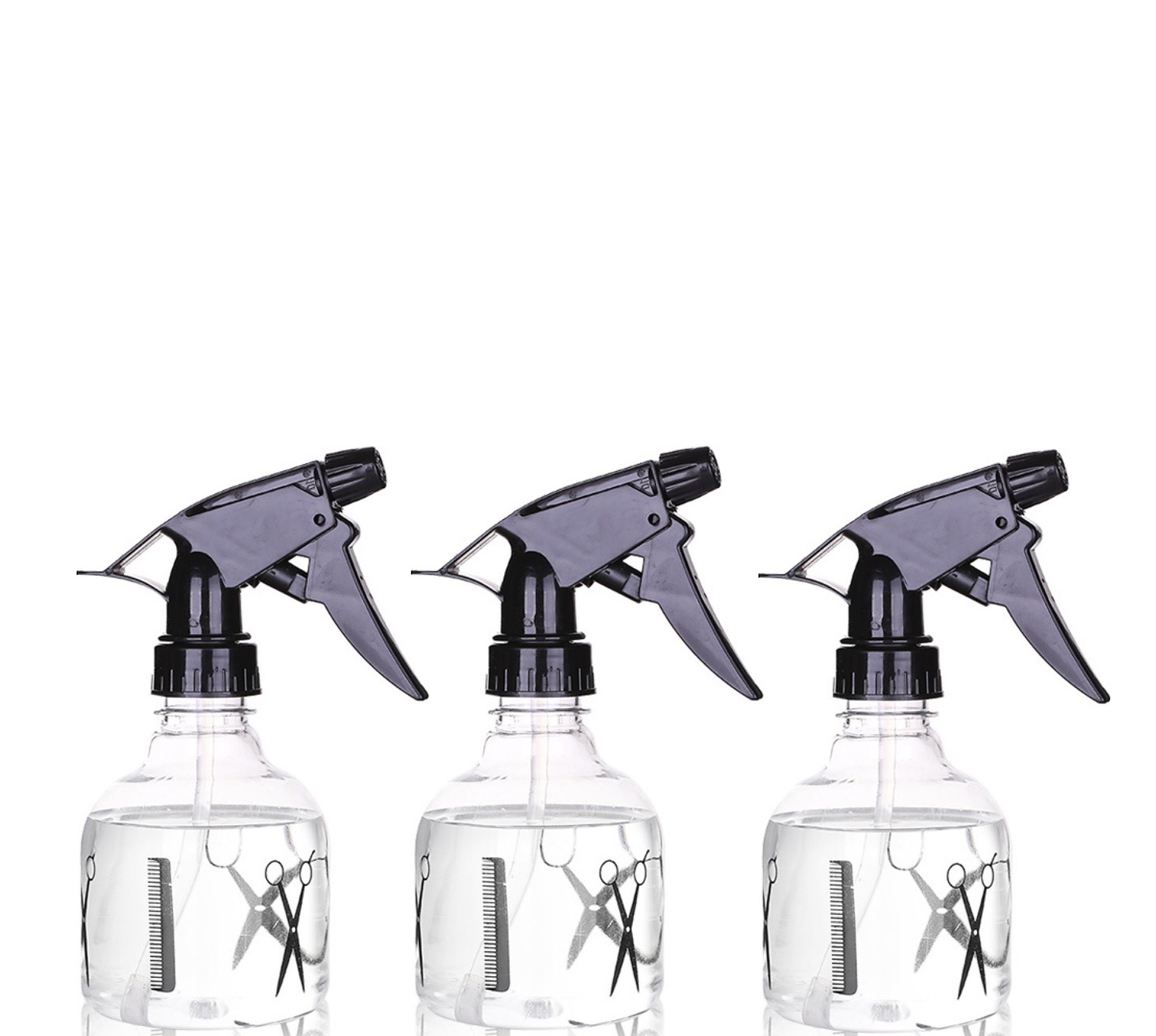 BAYLI Haarentwirrbürste 3er Set Sprühflasche Friseur 250ml - 3 Stück Handsprüher für Haare