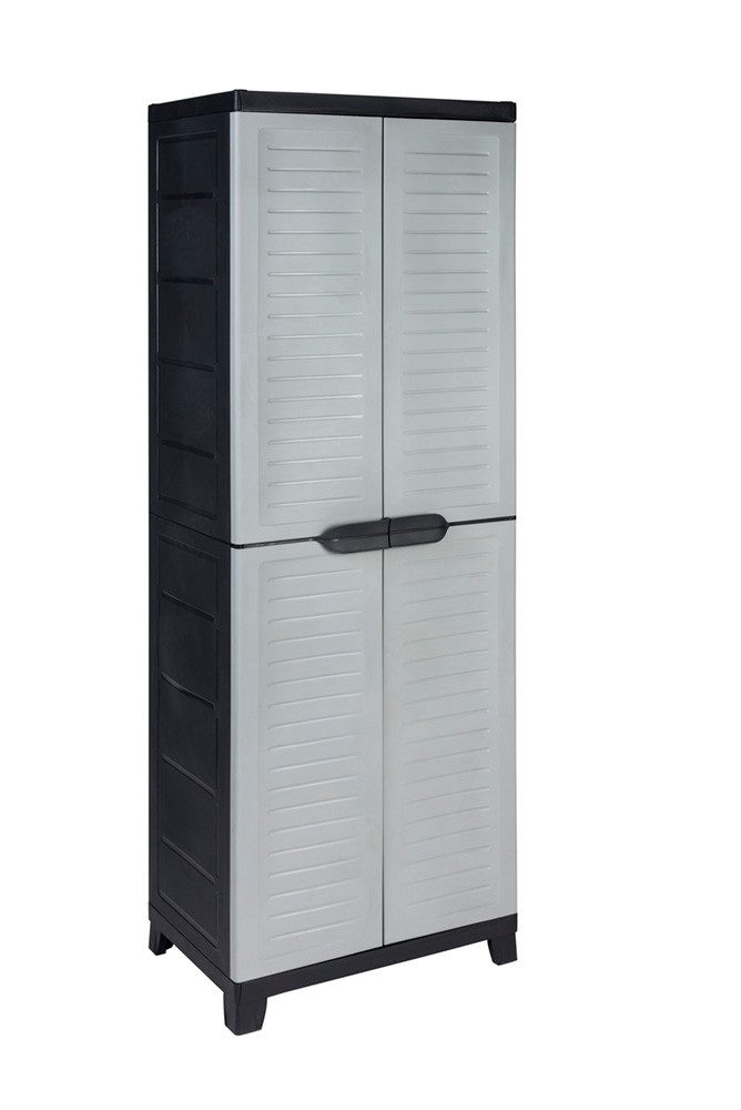 Kreher Mehrzweckschrank Kunststoffschrank der Elite Serie mit 4 verstellbaren Einlegeböden