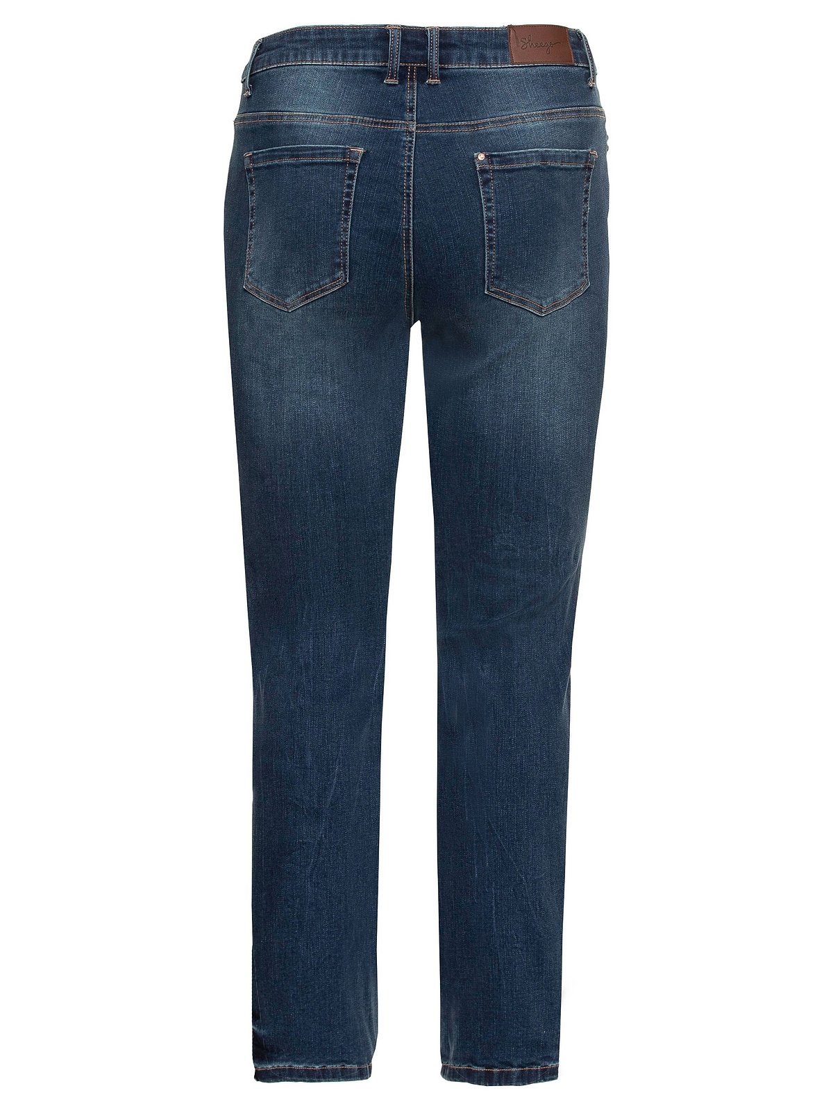 Bodyforming-Effekt dark Große blue Sheego Größen Jeans mit Denim Gerade