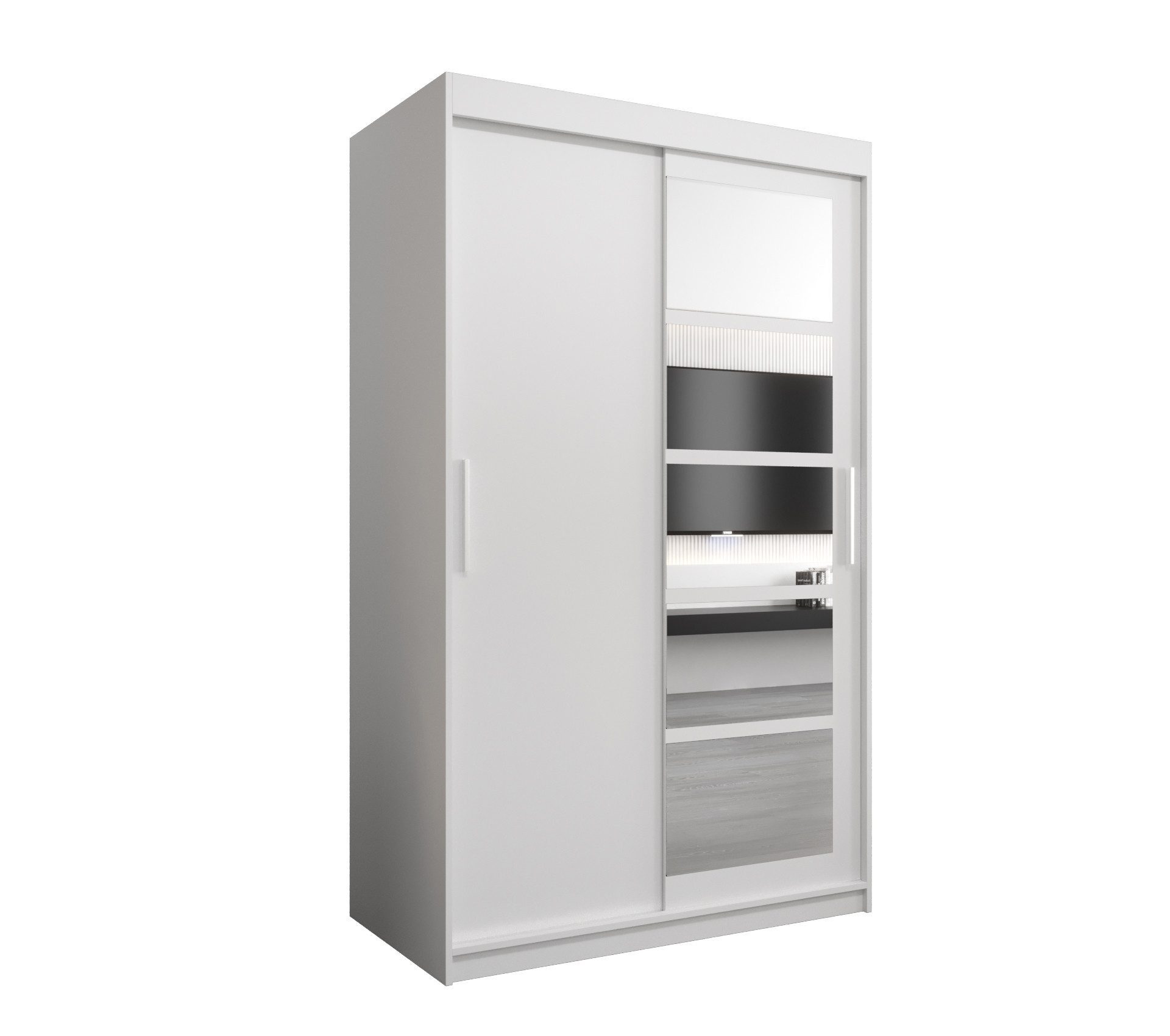 Beautysofa Kleiderschrank Moderner geräumiger Schiebeschrank mit günstig online kaufen