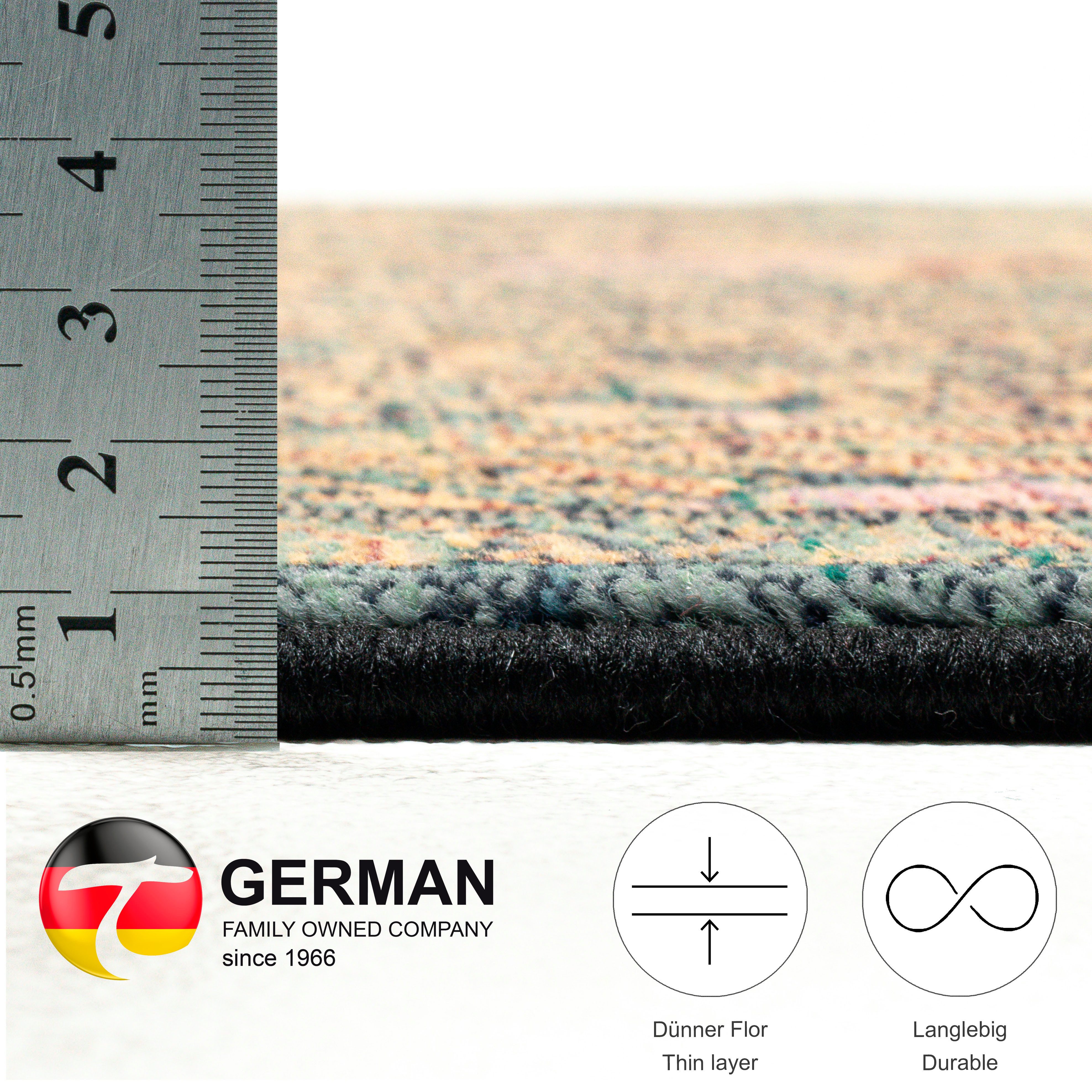 THEKO Teppich Gabiro 739, rechteckig, Höhe: 10 mm, Kurzflor, Ornamente, ideal im Wohnzimmer & Schlafzimmer