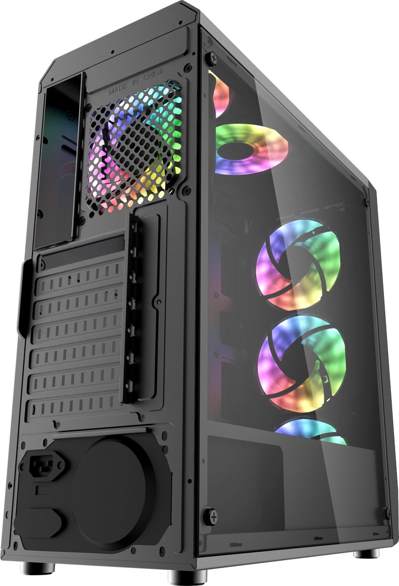 Darkflash Gaming-Gehäuse Water Square 5 Tower USB3.0 Computer Gamer Case PC-Gehäuse bis zu 8 Lü