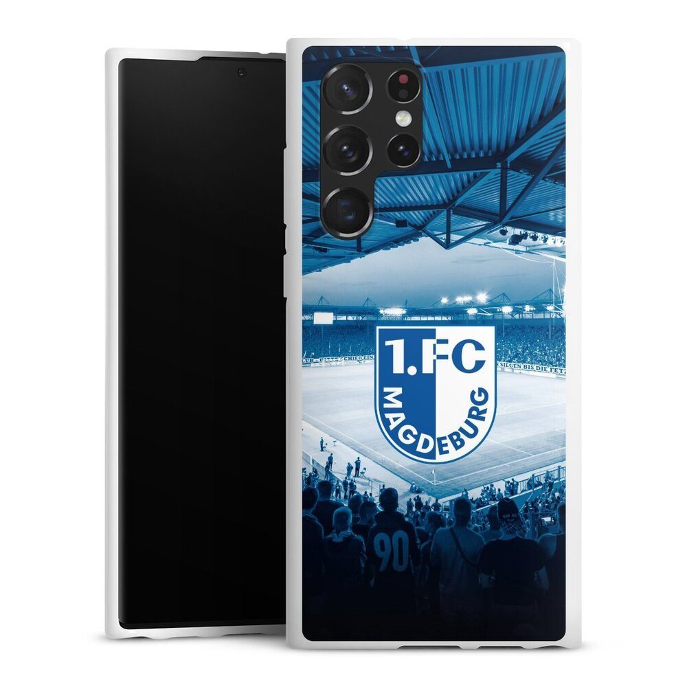 DeinDesign Handyhülle 1. FC Magdeburg Stadion 1. FCM 1.FCM Arena, Samsung Galaxy S22 Ultra Silikon Hülle Bumper Case Handy Schutzhülle