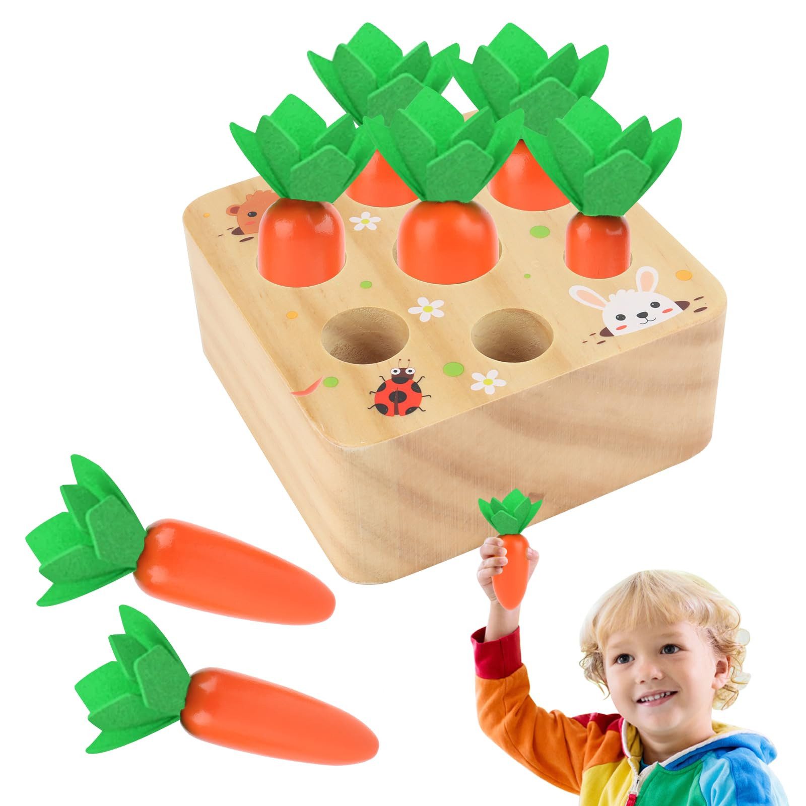 Lernspielzeug Holzspielzeug, Baby Motorik, Montessori Spielzeug, Babyspielzeug