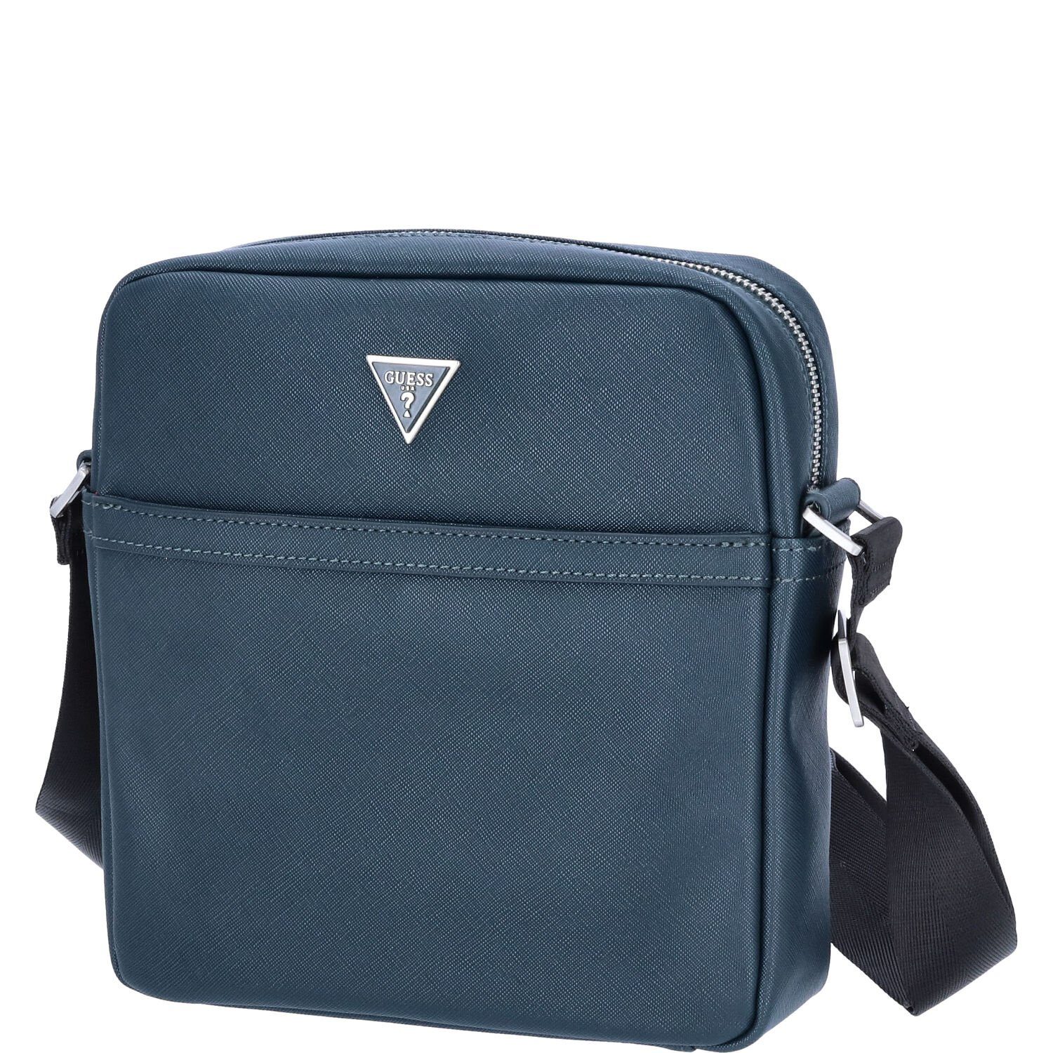 Guess Umhängetasche GUESS Herren Umhängetasche Certosa Saffiano teal (1, 1-tlg., 1)