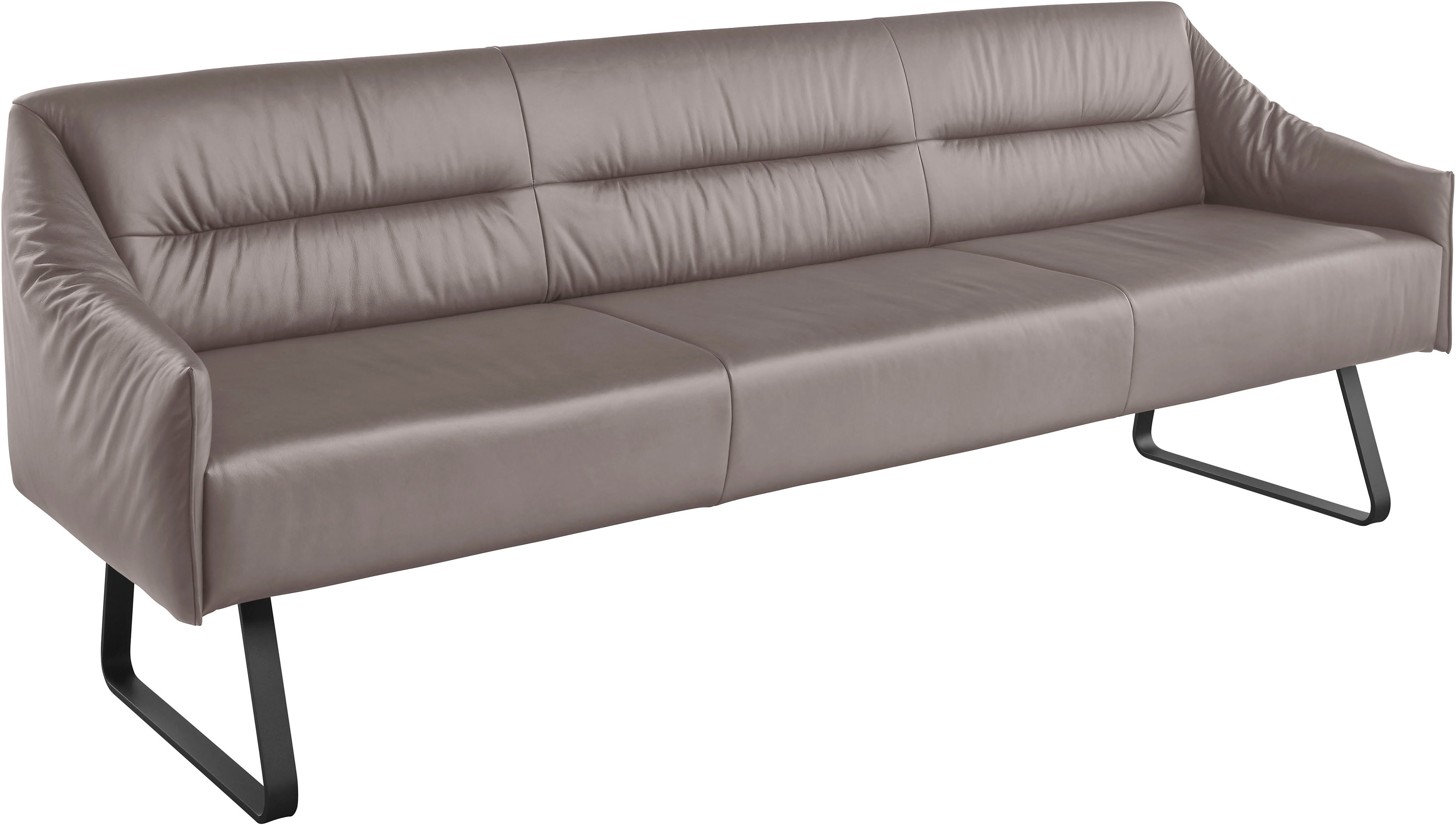Musterring Essbank JustB! SP500 (1-St), Metallkufe schwarz, verschiedene Farben, Breite 220 oder 250 cm