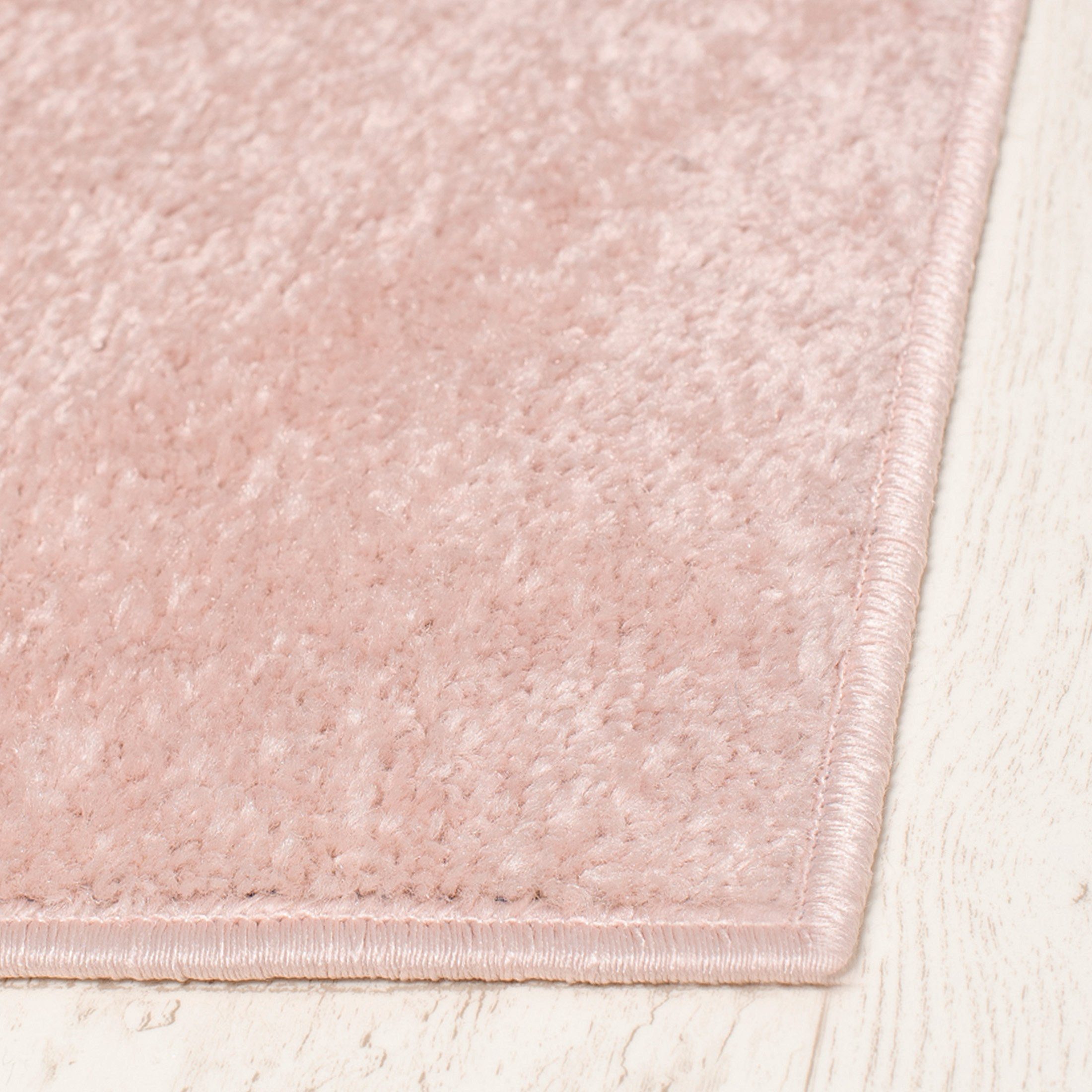 Kurzflor, cm, Einfarbig x für Kurzflor Geeignet 80 Mazovia, - Höhe Modern 7 Muster Teppich Fußbodenheizung, Designteppich 150 1 farbe mm, Pink