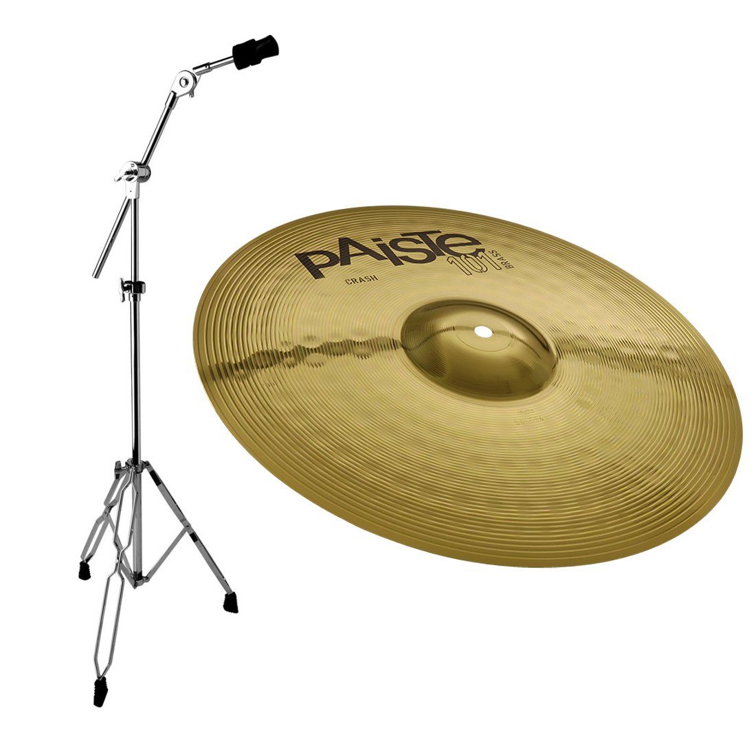 Schlagzeug Paiste 101 Crash Ride 18 mit Galgenbeckenständer