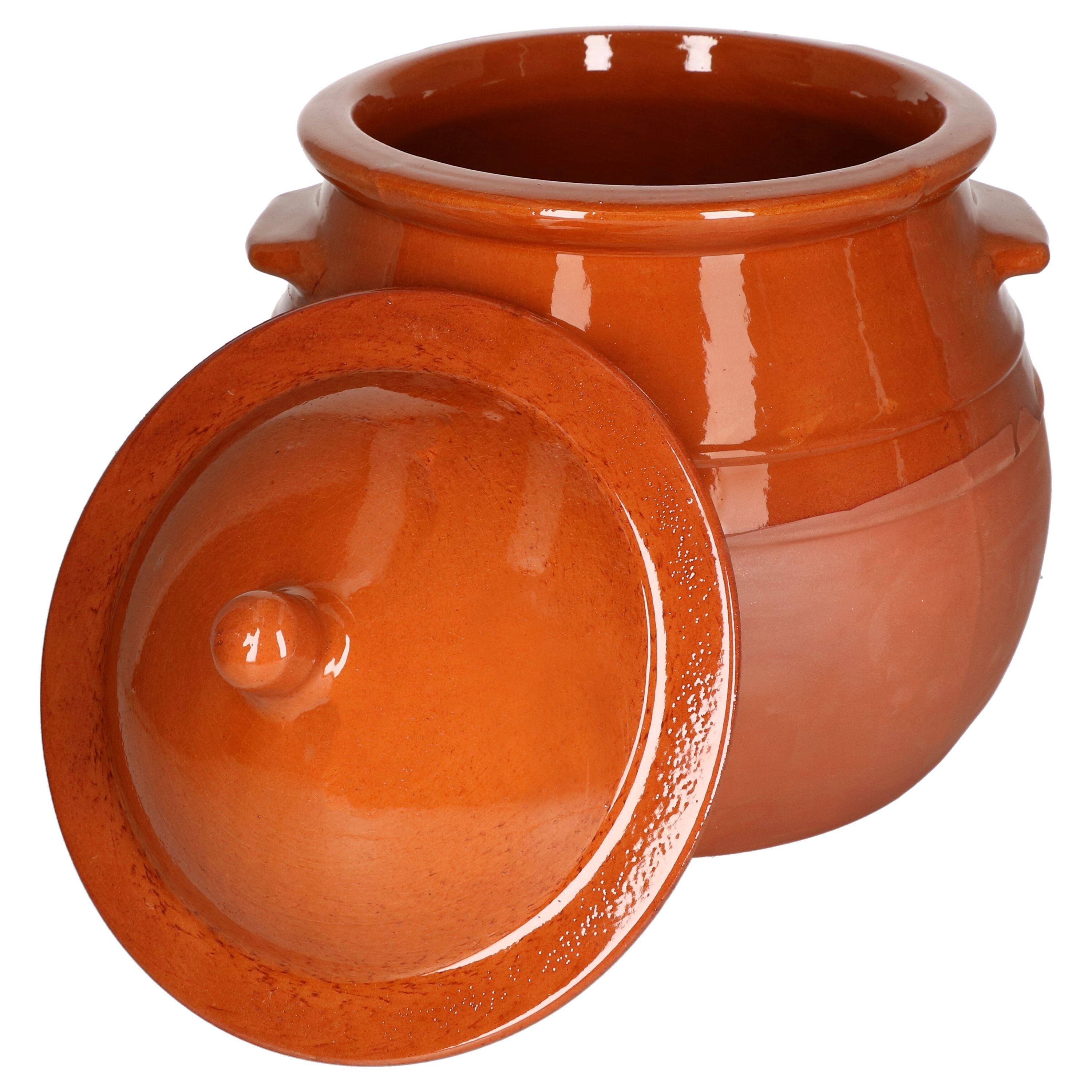 MamboCat Vorratsglas Stewpot 8L Tontopf mit Deckel - 12971, Steingut