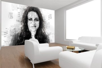 WandbilderXXL Fototapete Kristen, glatt, Newspaper, Vliestapete, hochwertiger Digitaldruck, in verschiedenen Größen