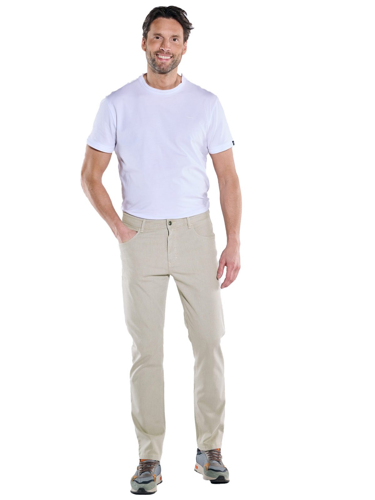 Engbers 5-Pocket-Hose Herren 5-Pocket-Hose regular, Braunbeige