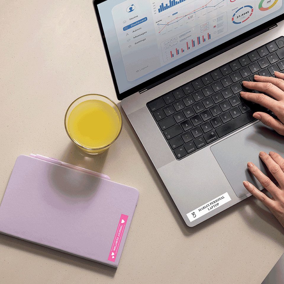 Brother Schriftband BTAG-231 Schwarz auf Weiß 12 mm x 4 m Tintenpatrone