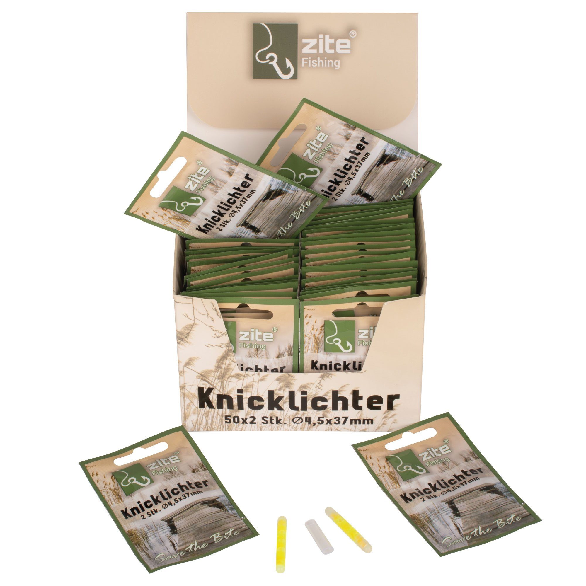 für Zite 4,5x37mm Knicklichter Stück, Montagezubehör 100 Set Nachtangeln,