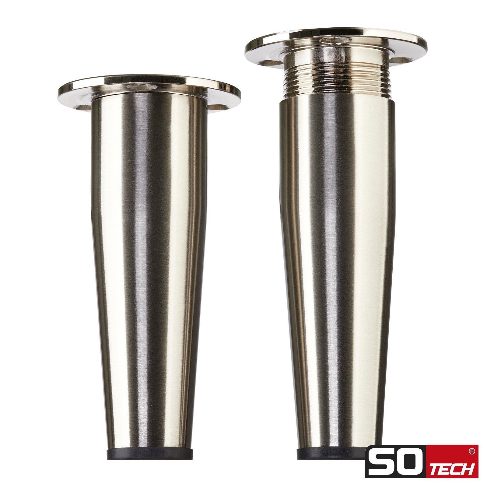 SO-TECH® Möbelfuß FOX-TROT höhenverstellbar um max. 12 mm, (4-St), Höhe 80 mm schwarz matt – Bild 4 von 5