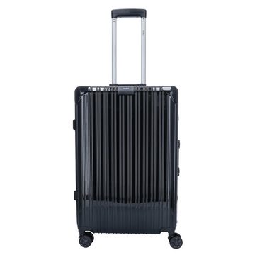 TheTrueC Koffer TheTrueC 4-Rad Trolley 72cm Alu-Rahmen London Black, 4 Rollen Rollen