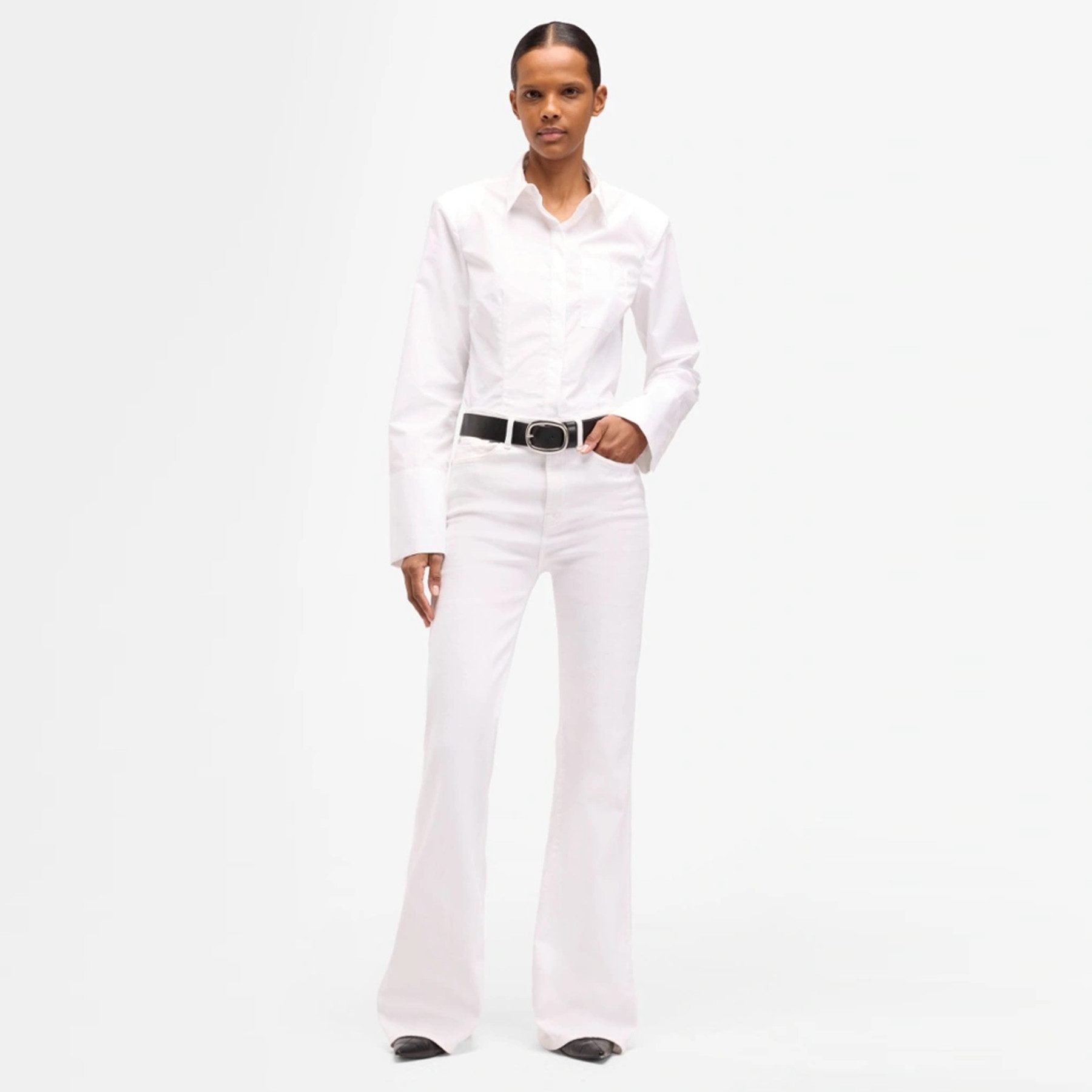 SEVEN FOR ALL MANKIND 5-Pocket-Jeans SEVEN FOR ALL MANKIND Jeans MODERN DOJO SOLEIL Mid Waist - Weiß