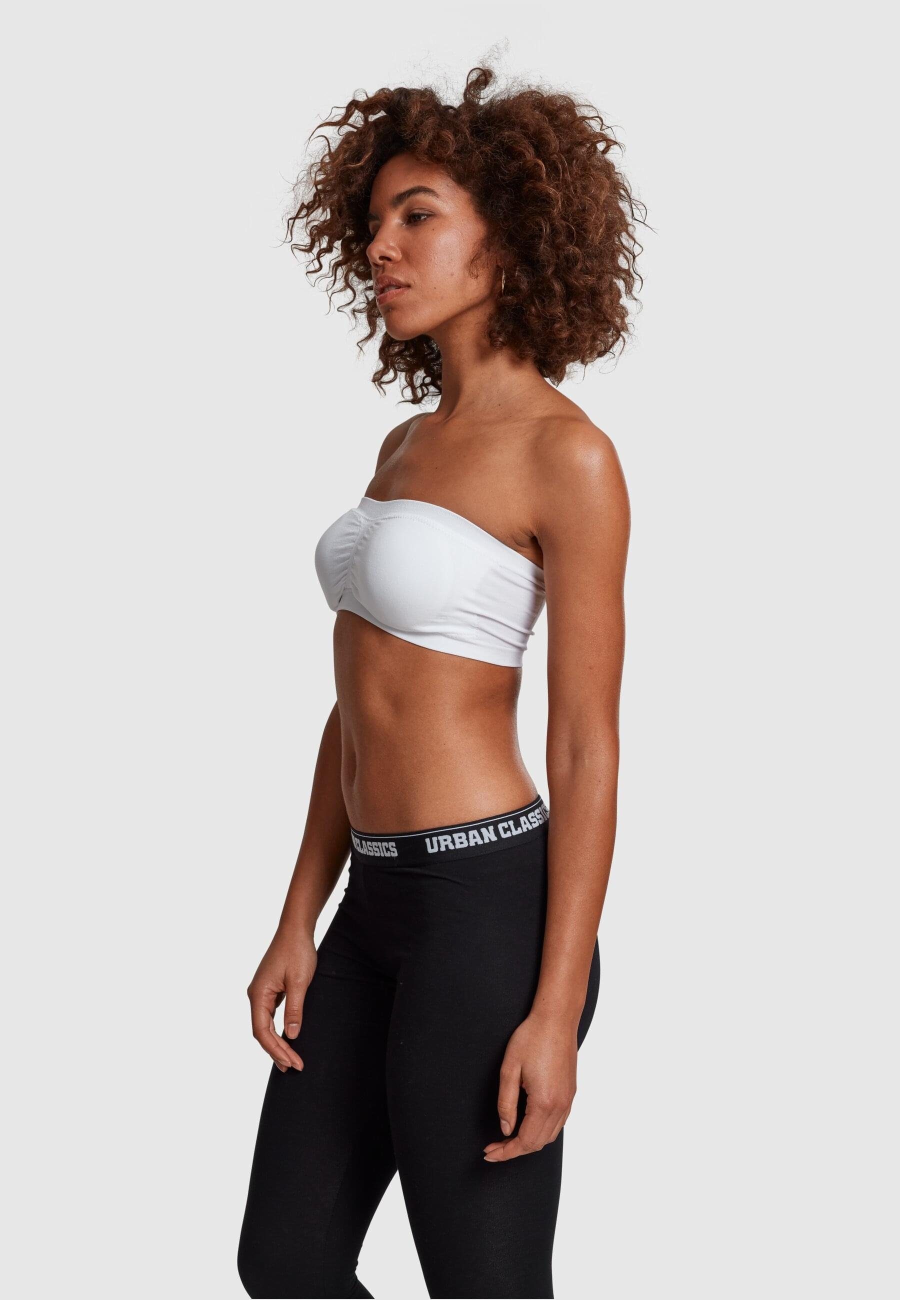 URBAN CLASSICS Bügelloser BH Ladies white Bandeau Damen Pads