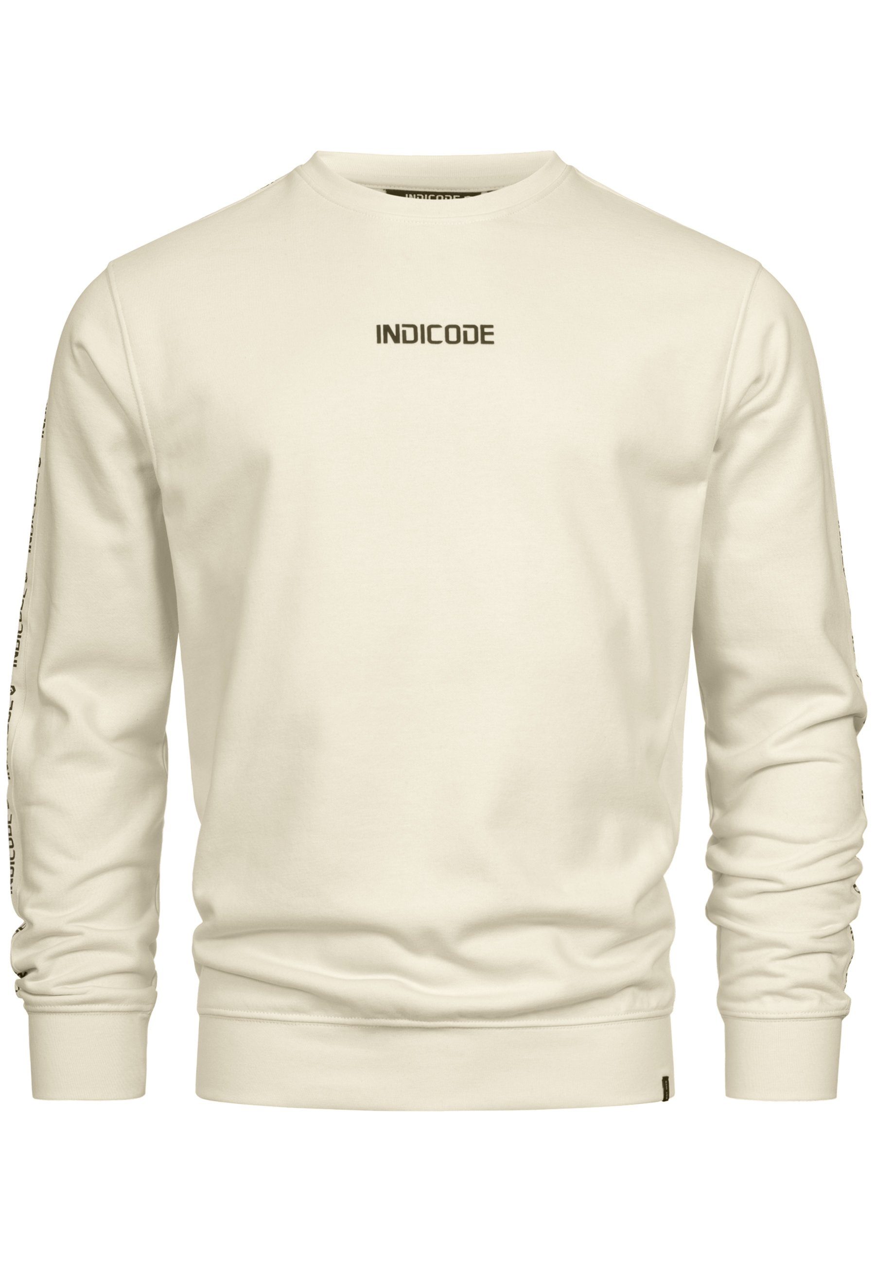 INKorbin Sweatshirt Indicode Asparagus White