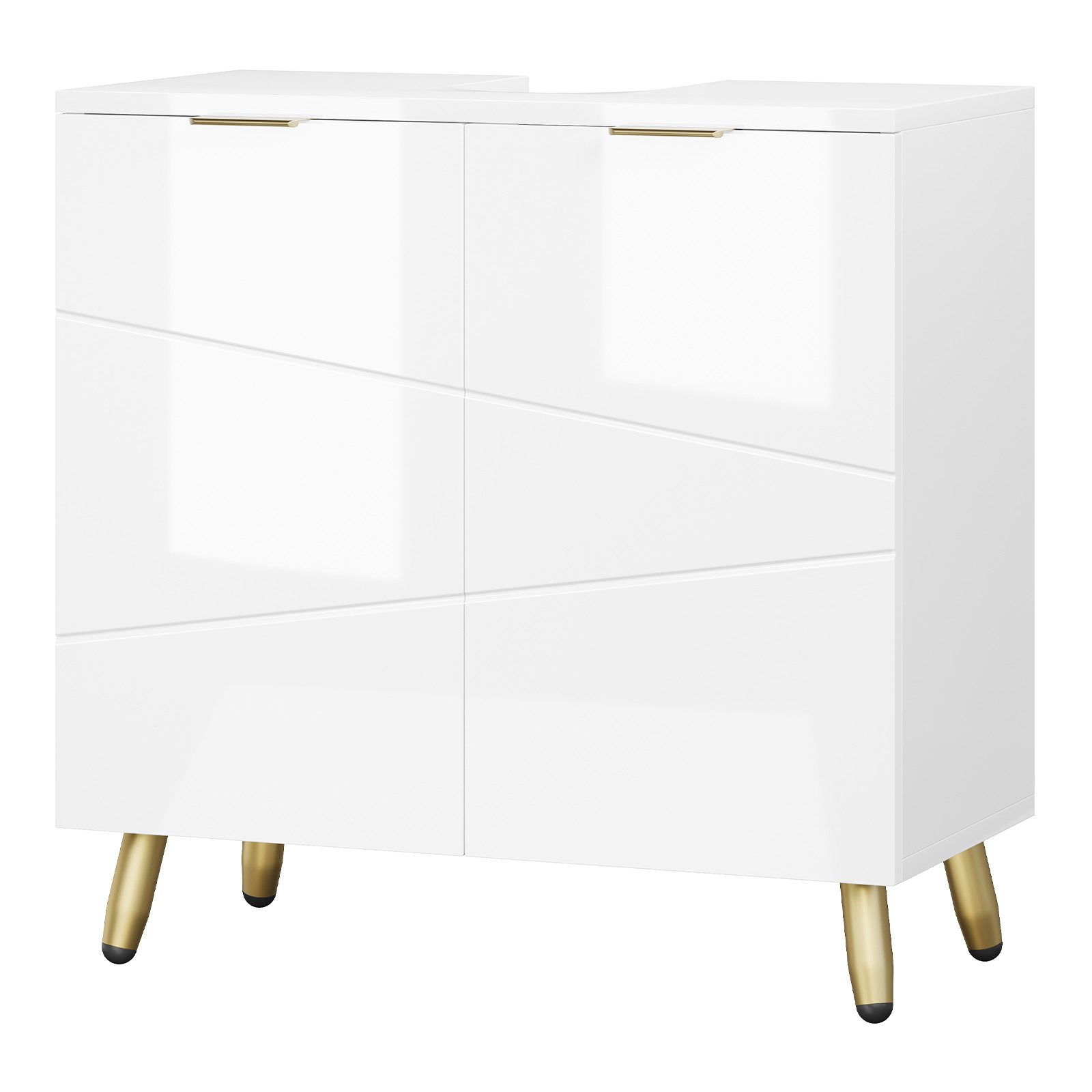 EUGAD Waschbeckenunterschrank (1-St) Badezimmerschrank mit 2 Türen, 60x60x30 cm