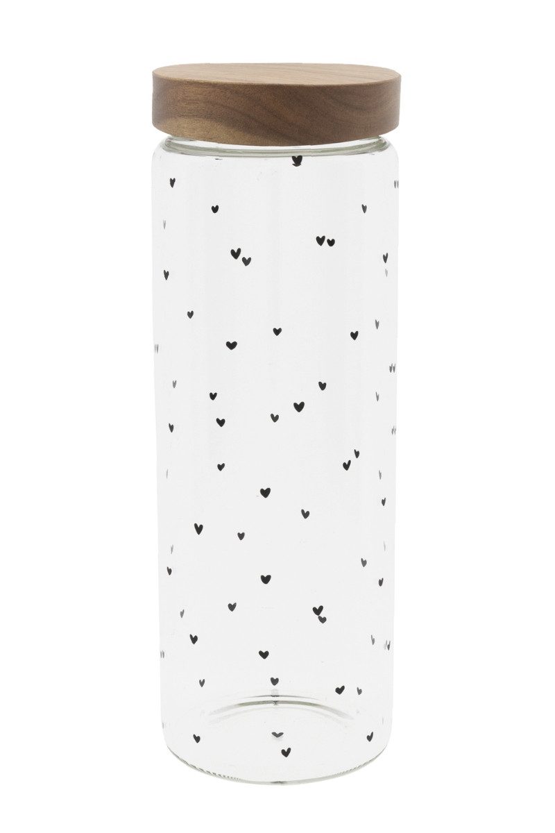 Bastion Collections Geschirr-Set Vorratsdose XL 2er Set - HEARTS & SPAGHETTI -