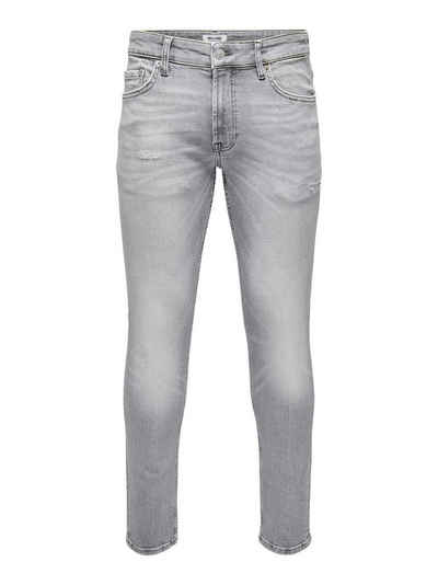 ONLY & SONS Regular-fit-Jeans Regular Fit Jeans Straight Denim Stretch Pants ONSWEFT 4785 in Grau