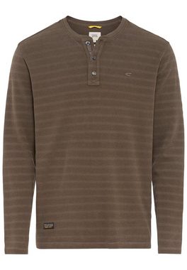 camel active Henleyshirt aus reiner Baumwolle