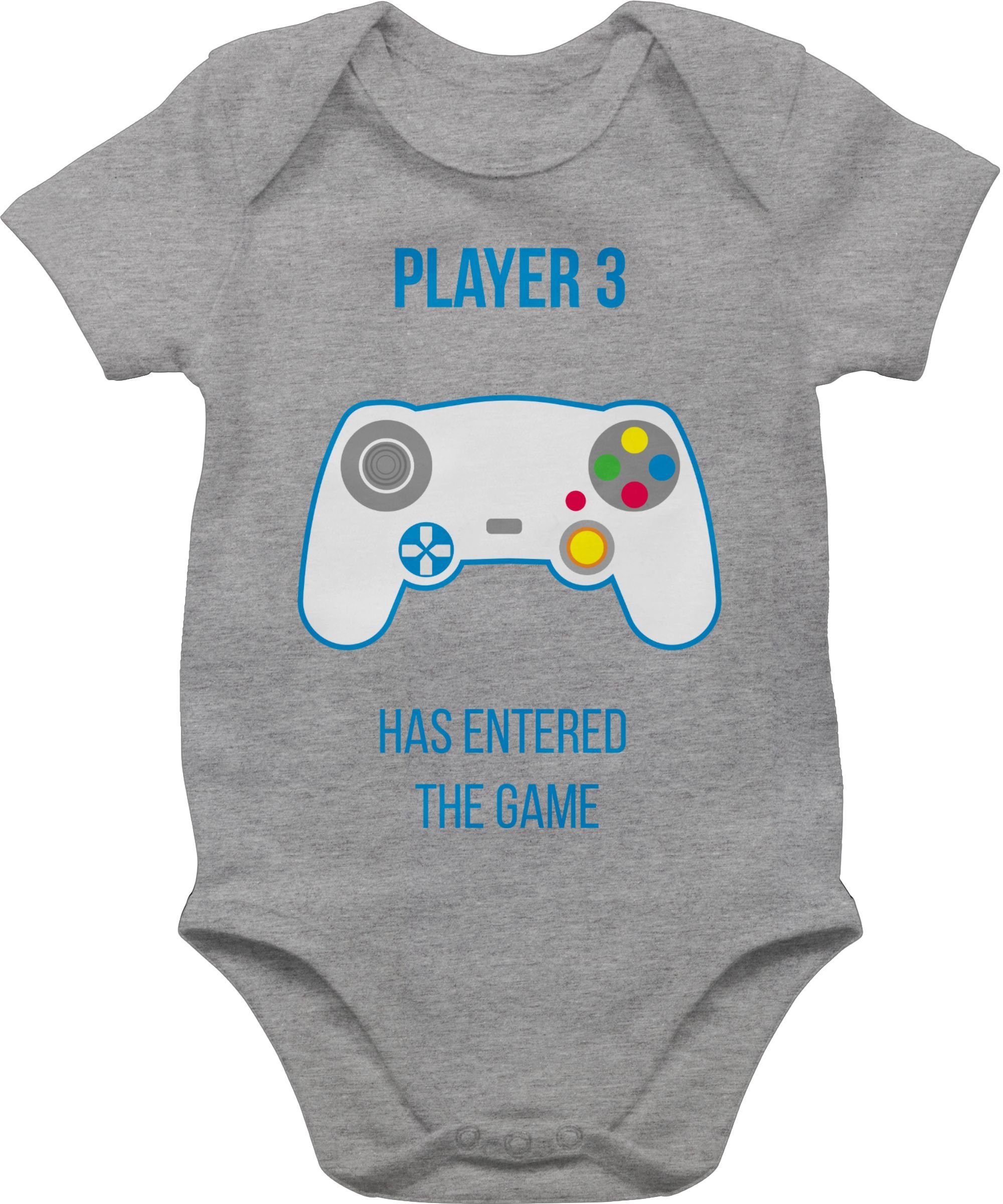 Shirtracer Shirtbody Player 3 has entered the game Controller weiß Aktuelle Trends Baby 3 Grau meliert