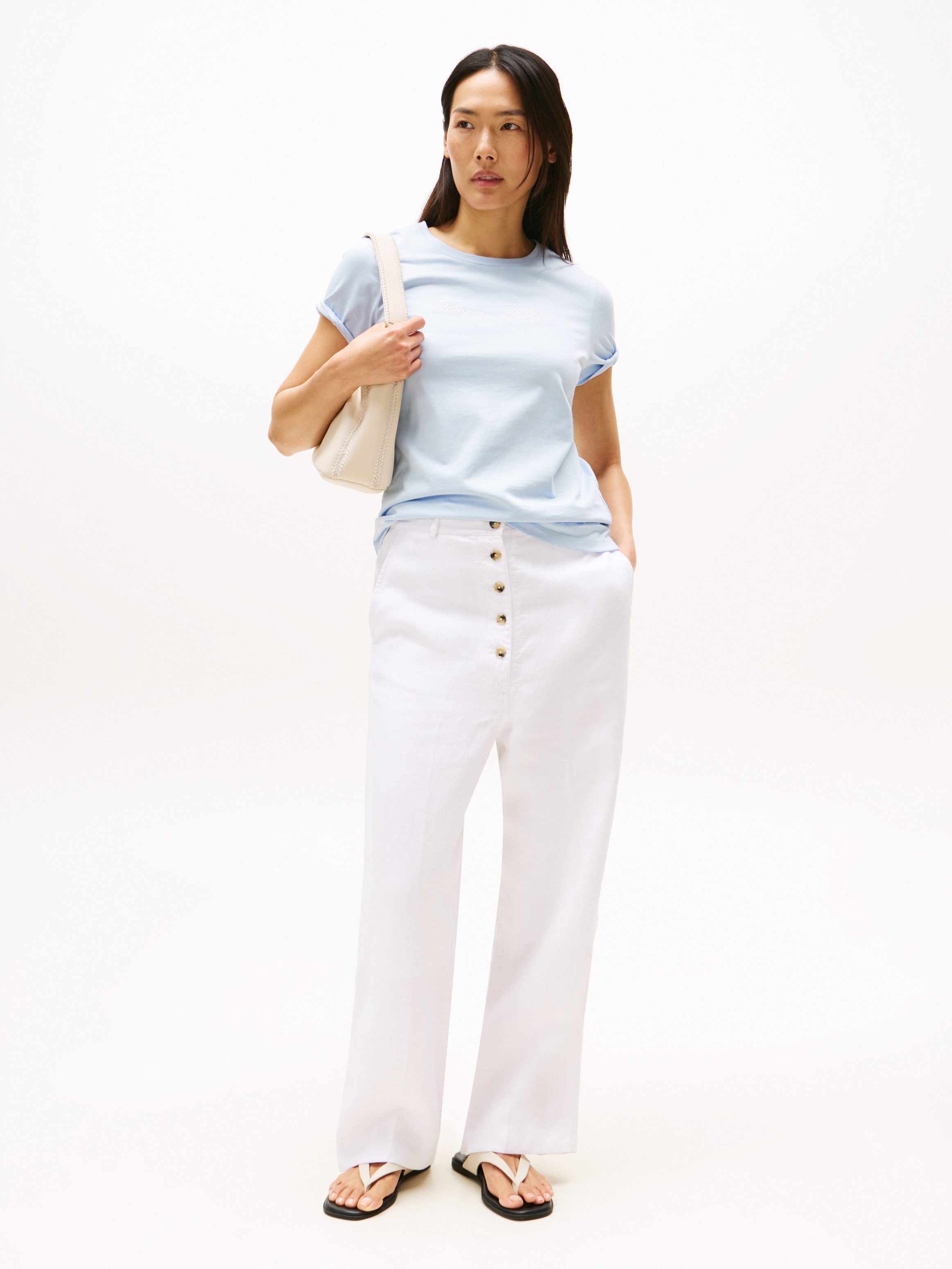 Tommy Hilfiger Kurzarmshirt SCRIPT REG C-NK günstig online kaufen