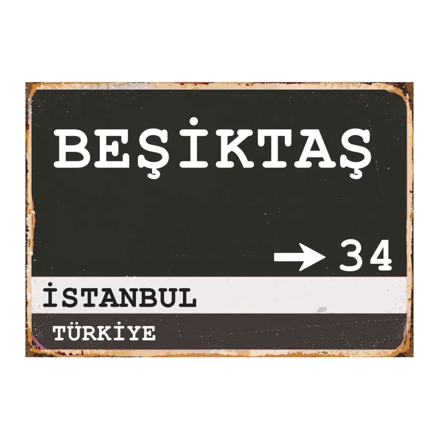 Jungengel Wandbild Besiktas Stadion Wegweiser Wandposter günstig online kaufen