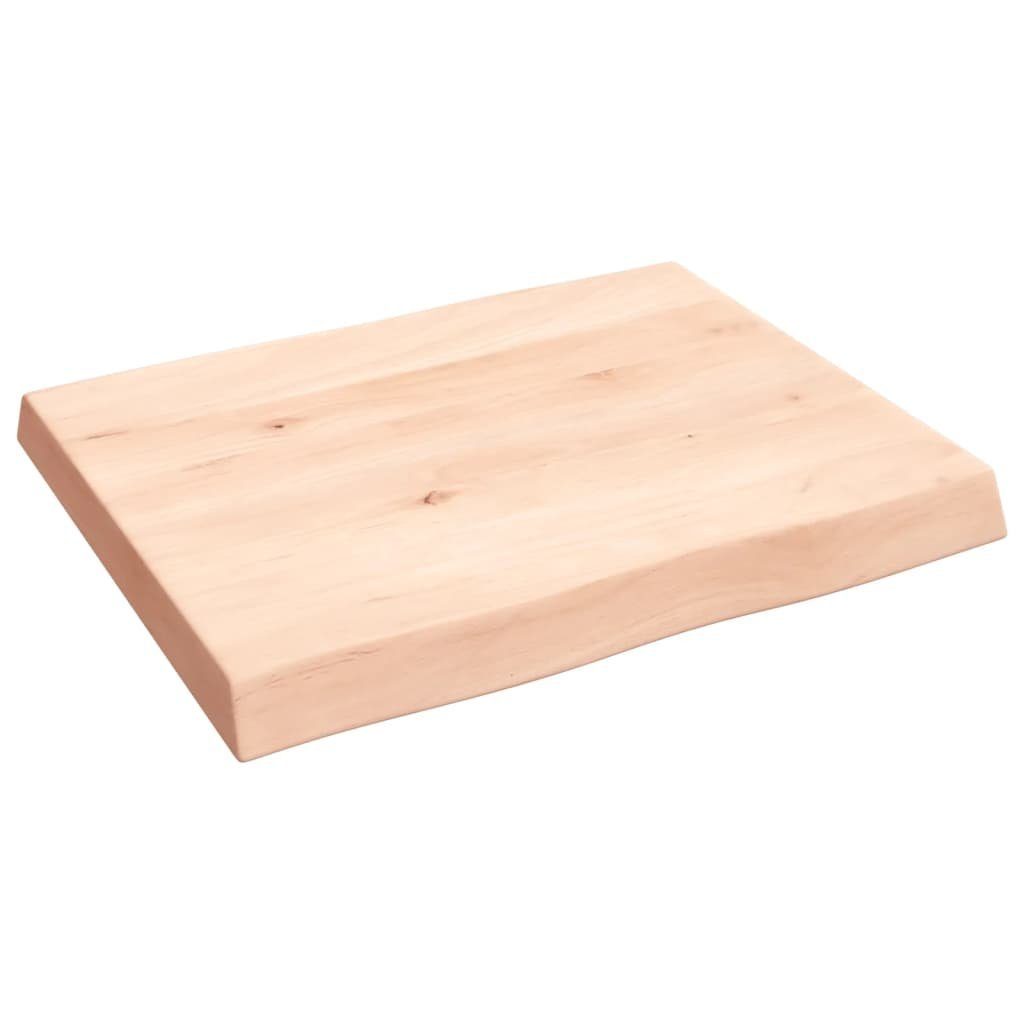 Unbehandelt Massivholz 60x50x(2-6) furnicato (1 Baumkante cm Tischplatte St)