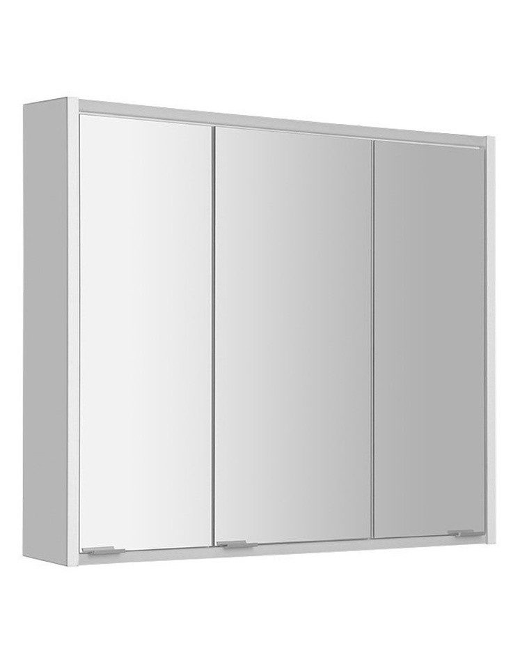 Sapho Spiegelschrank BATU Spiegelschrank 80x71x15cm, 2x LED Beleuchtung, Weiß Glanz Sapho-1141131