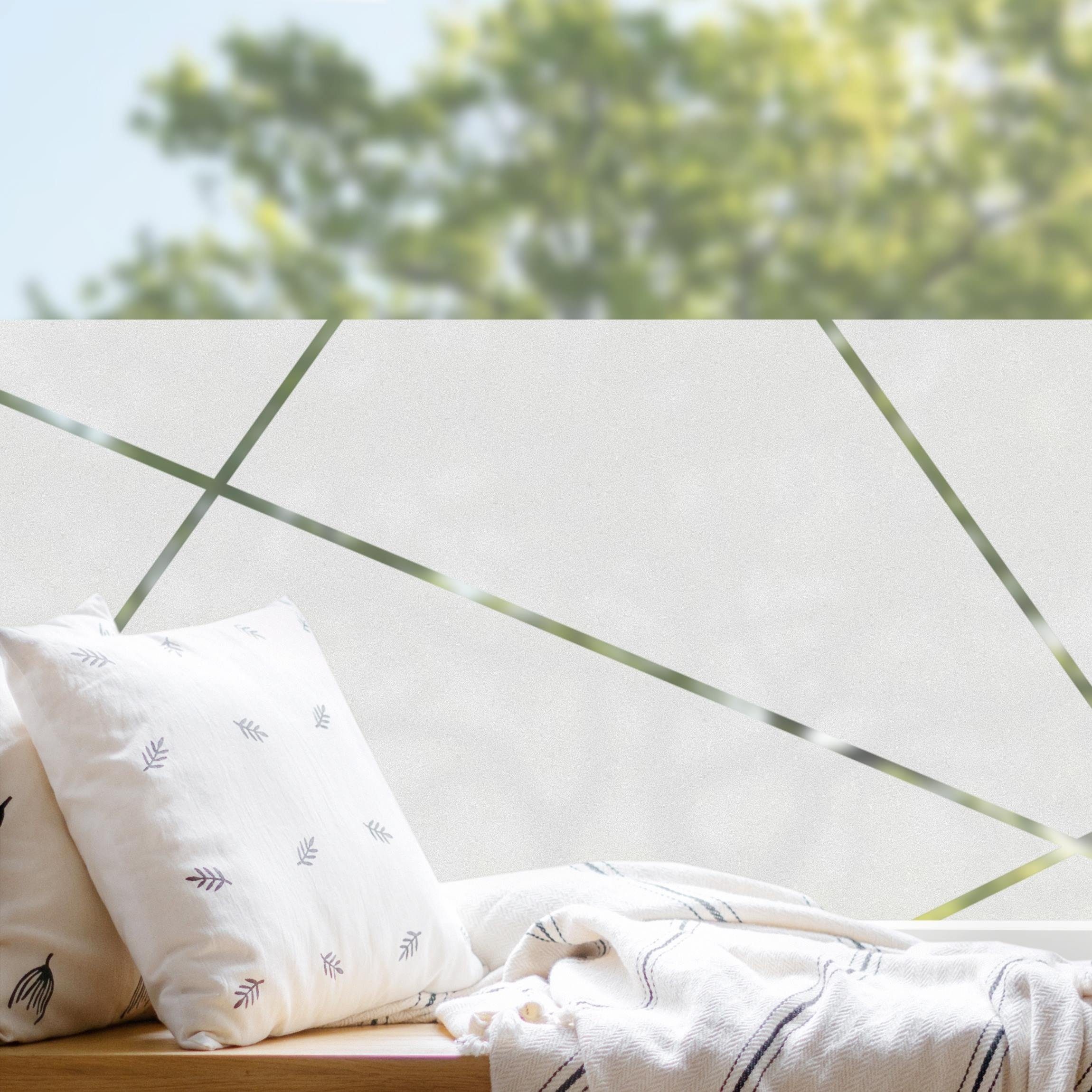 Bilderdepot24 Fensterfolie statisch haftend Motiv Fensterdeko Linien Muster Muster, blickdicht, Innen Fenster Tür Balkontür Küche Badezimmer Wohnzimmer Schlafzi – Bild 2 von 5